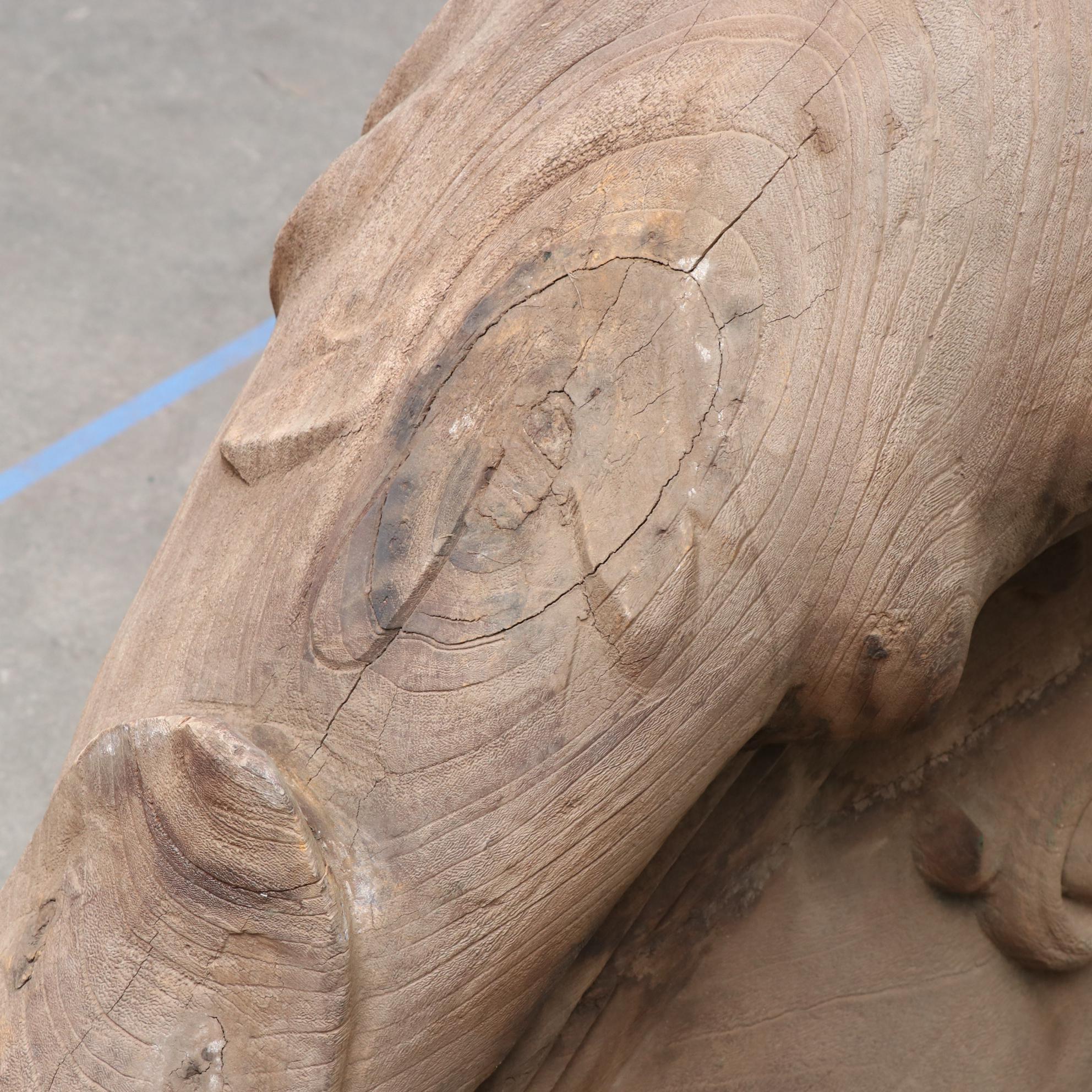Carved Wooden Ship's Figurehead