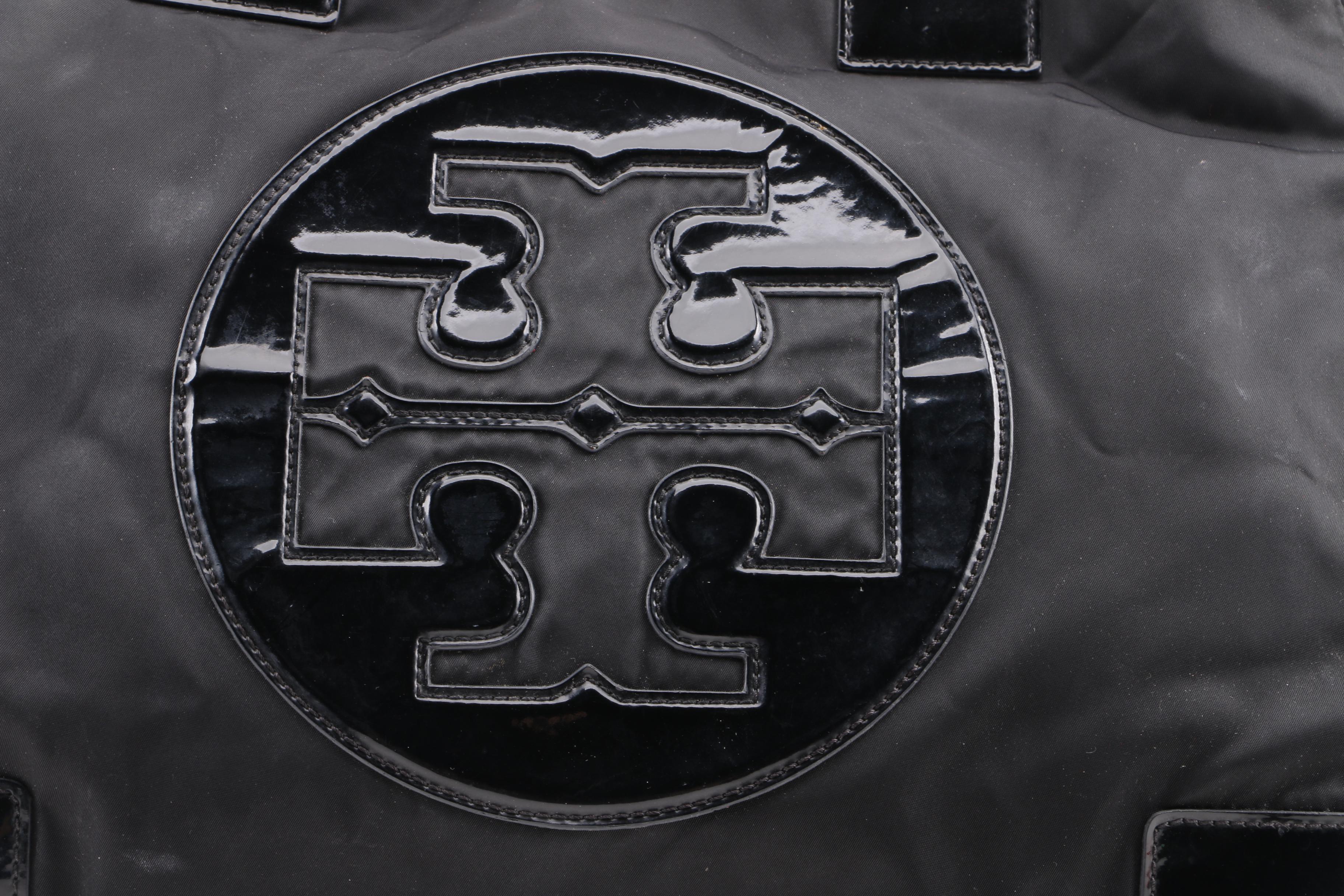 Tory Burch Large Ella Black Nylon Tote