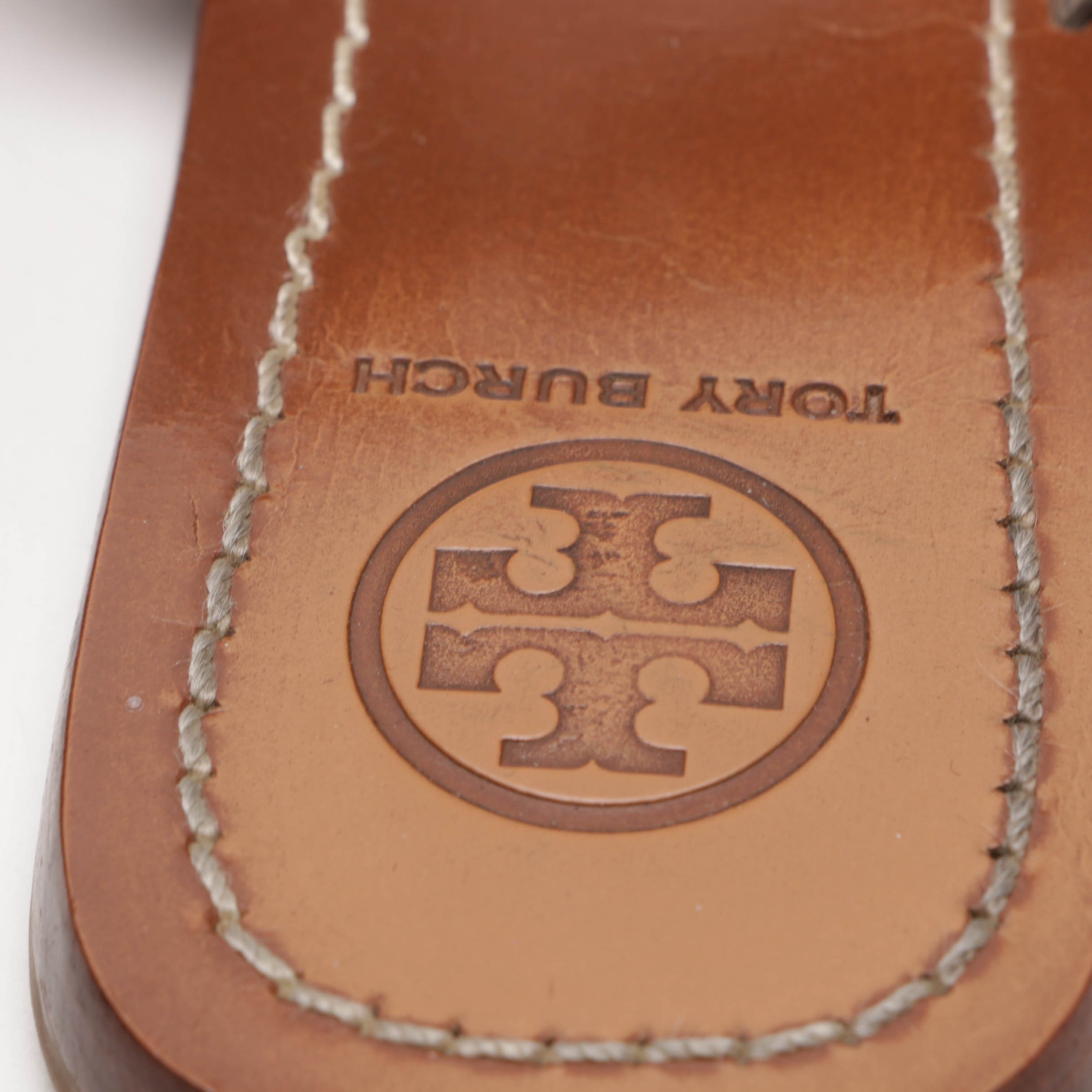 Tory Burch Woven Leather and Raffia Wedges and Sandals