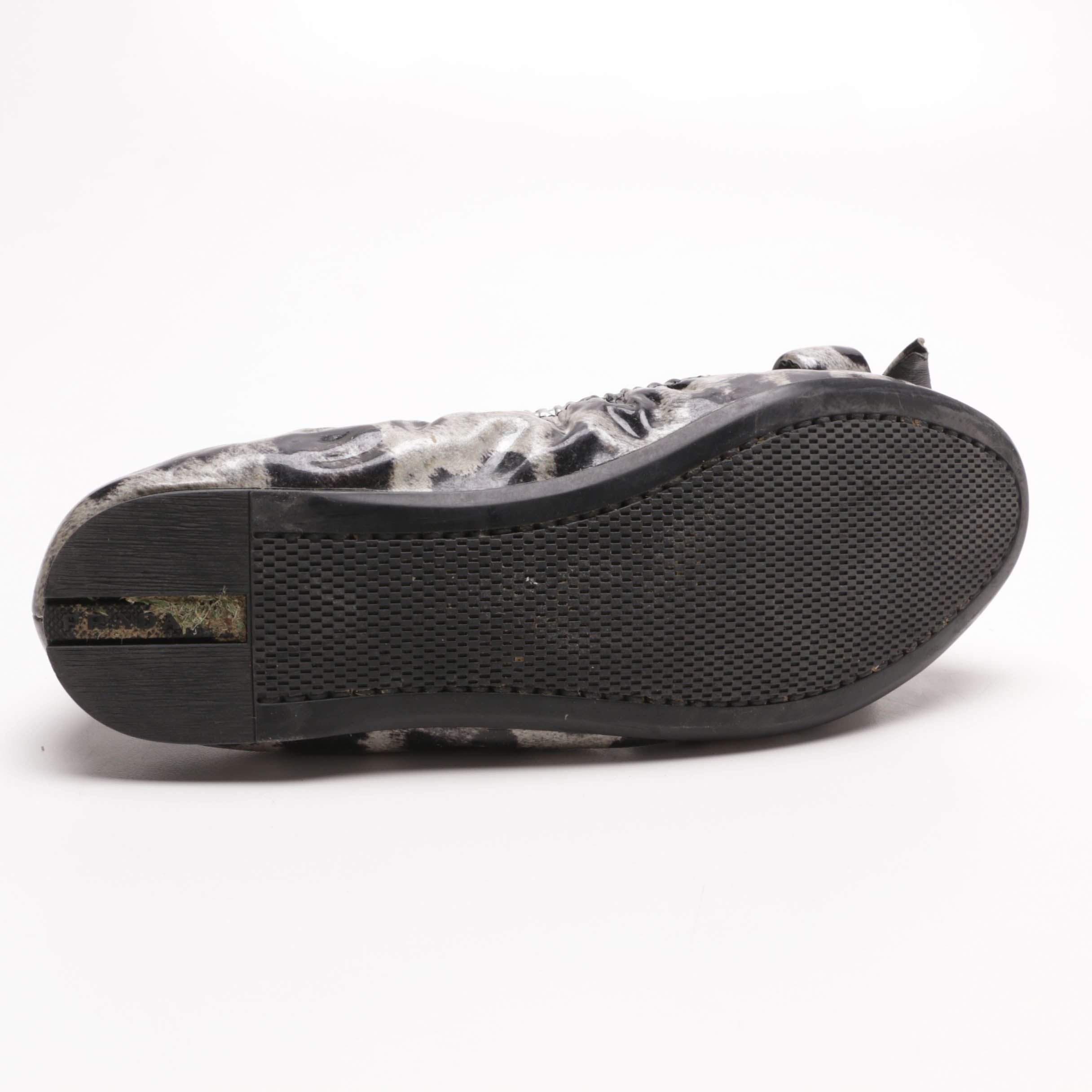 Prada Leopard Print Patent Leather Flats