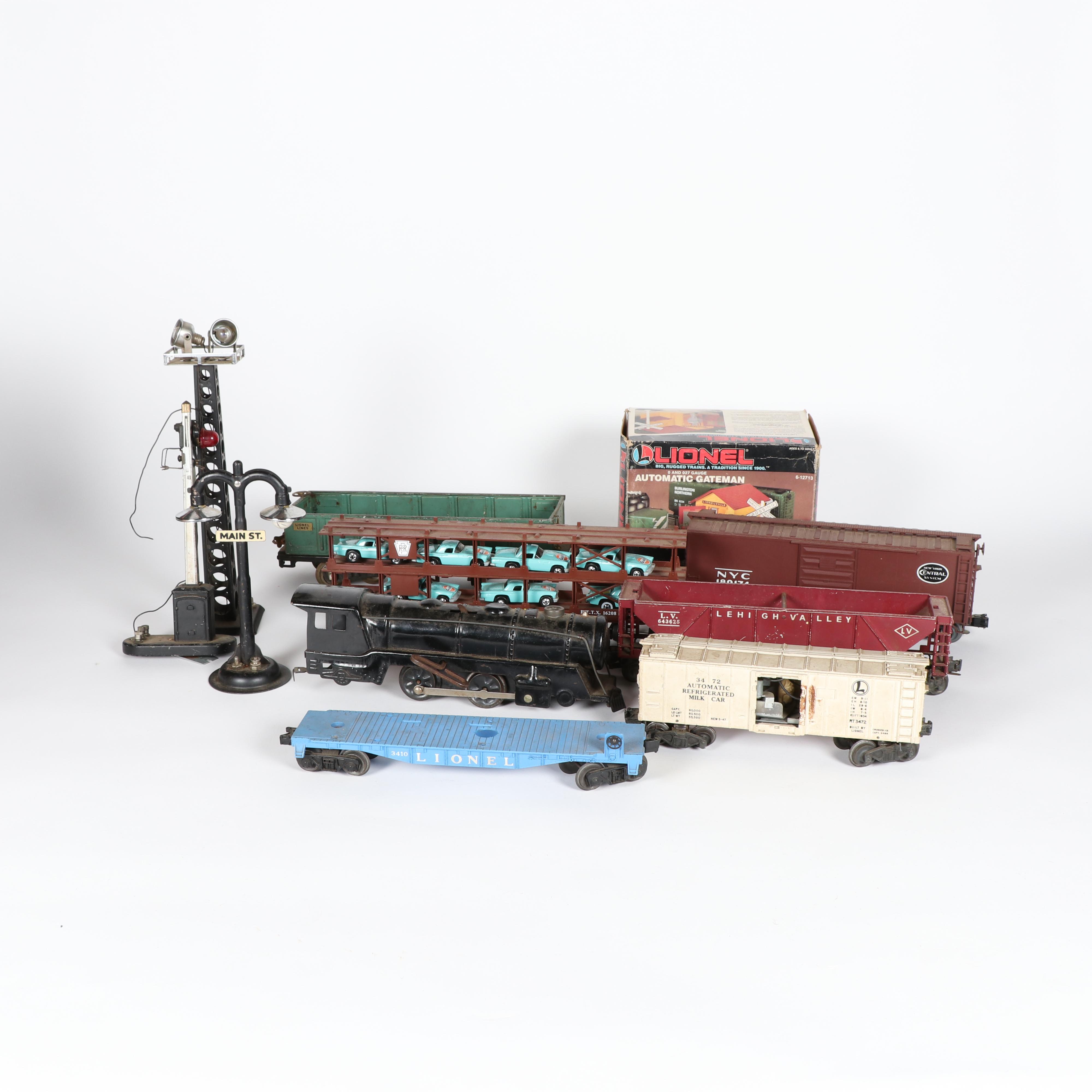 Train Cars and Track Accessories including Marx and Pre-War Lionel