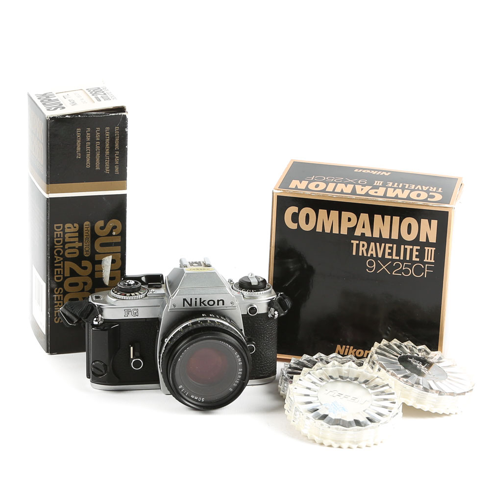 Nikon FG Film Camera With Accessories