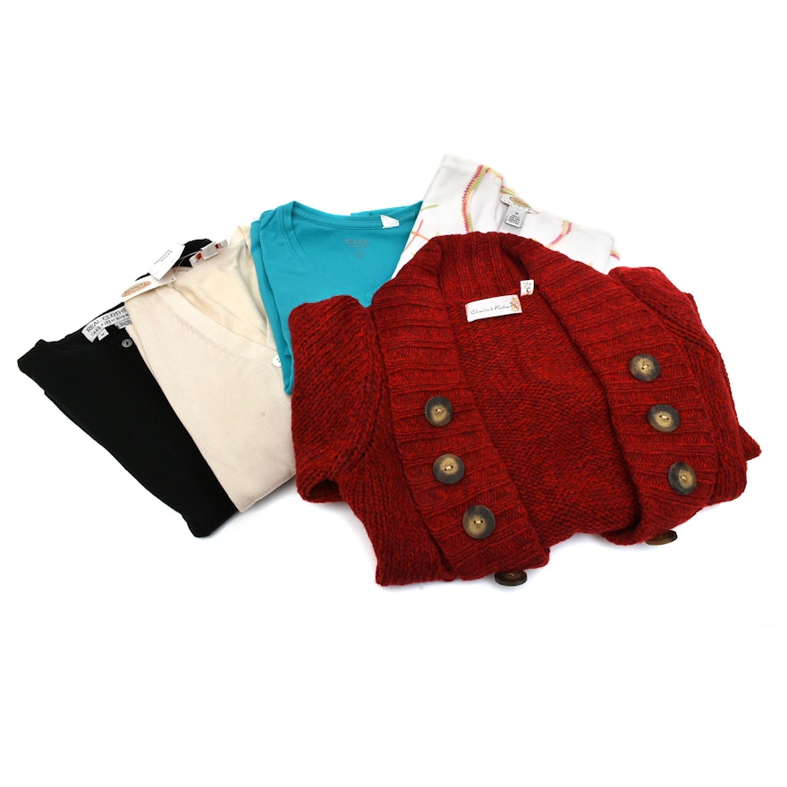 Assortment of Women's Sweaters including Talbots and Saks Fifth Avenue