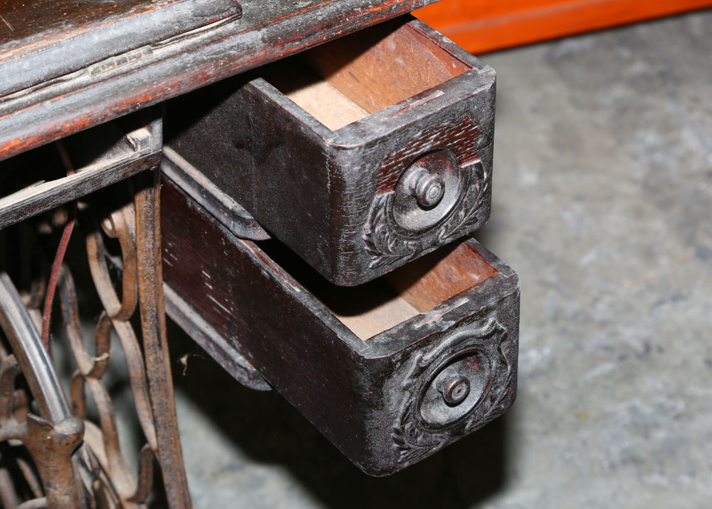 Singer Sewing Table with Sewing Machine, Circa 1906