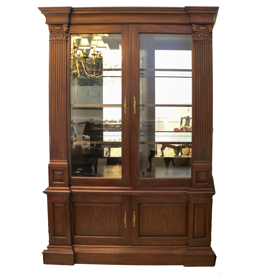 Neoclassical Style Mahogany Display Cabinet, Late 20th Century