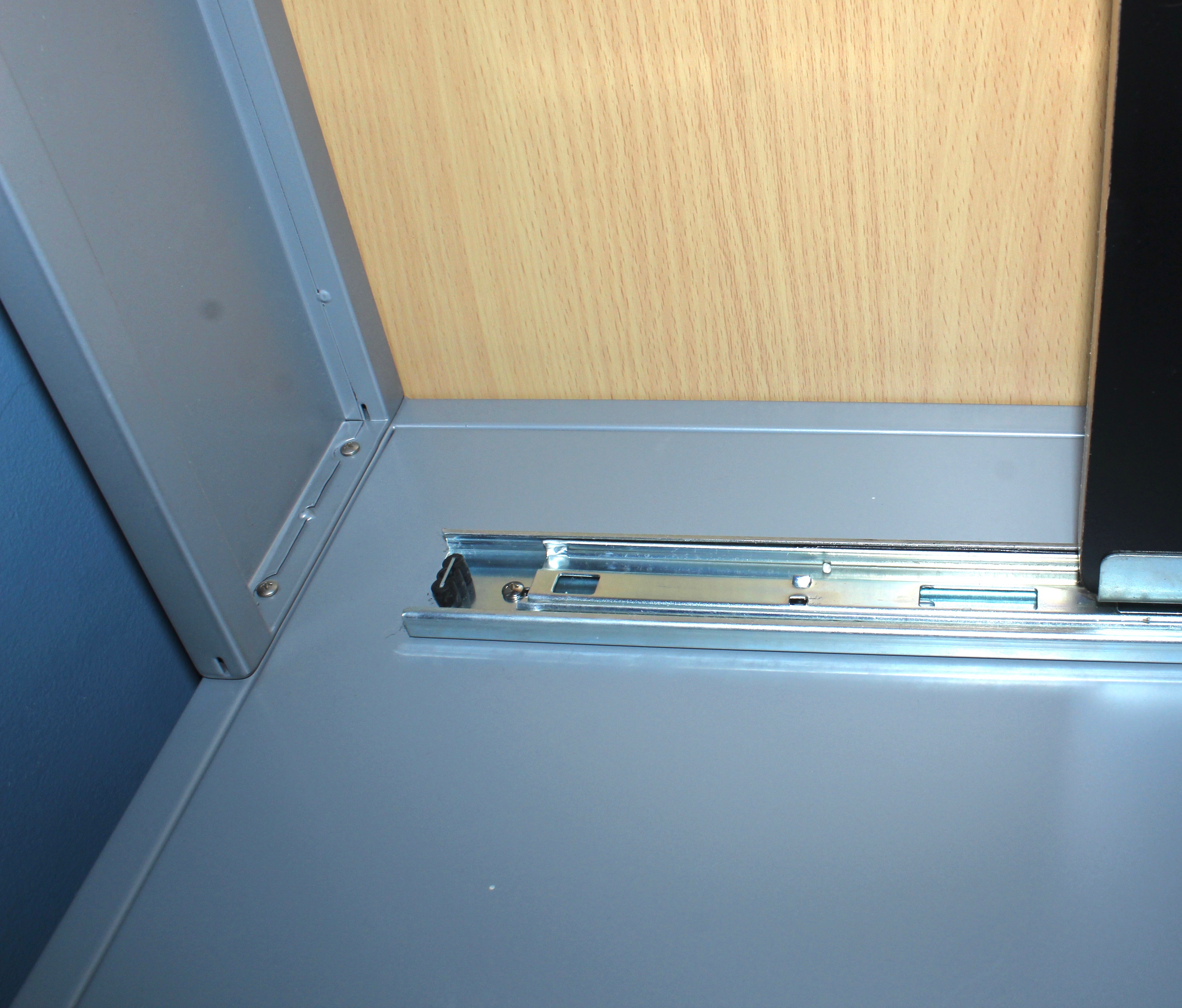 Child's Metal Desk and Chair on Casters by Ikea, Late 20th Century