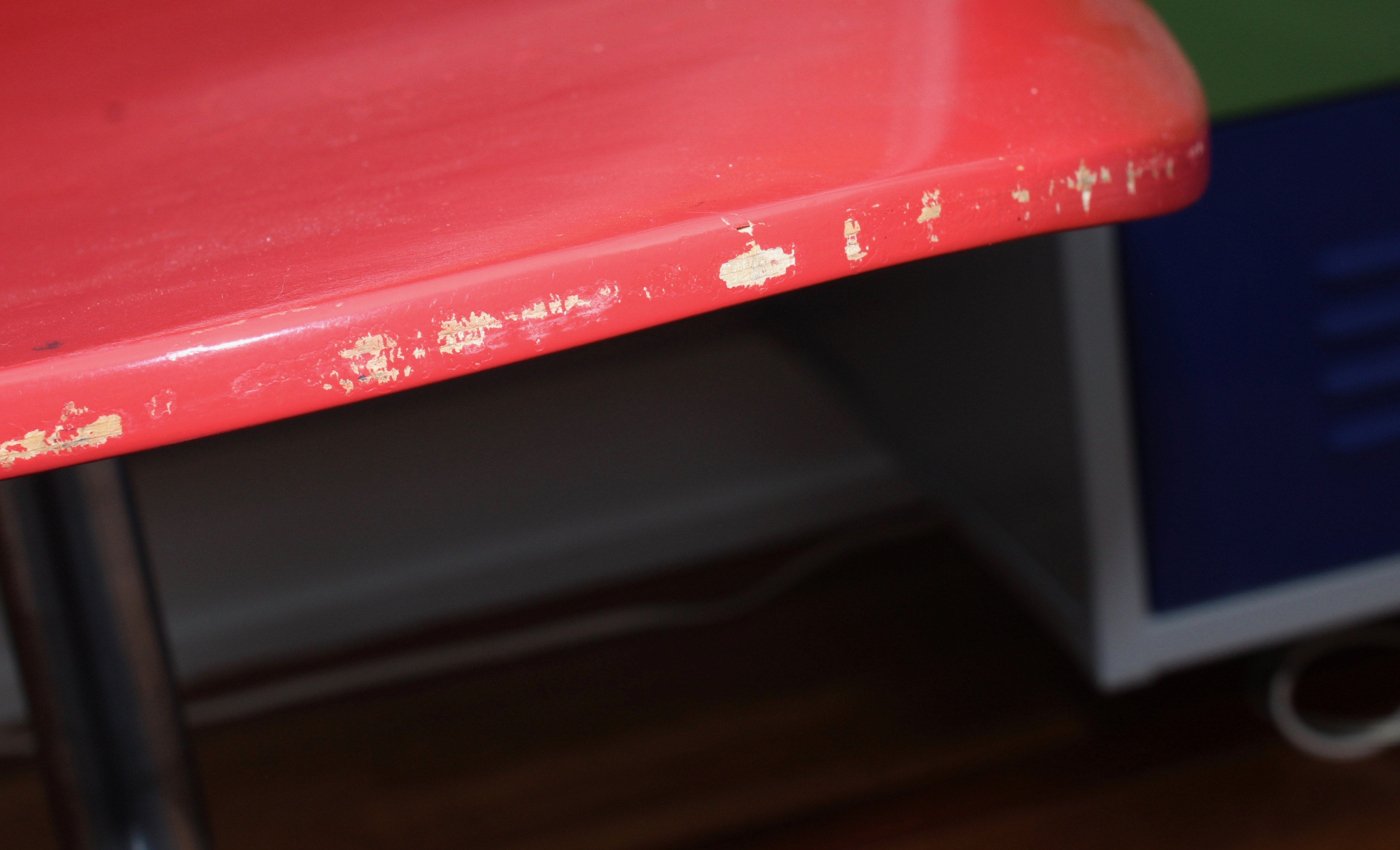 Child's Metal Desk and Chair on Casters by Ikea, Late 20th Century