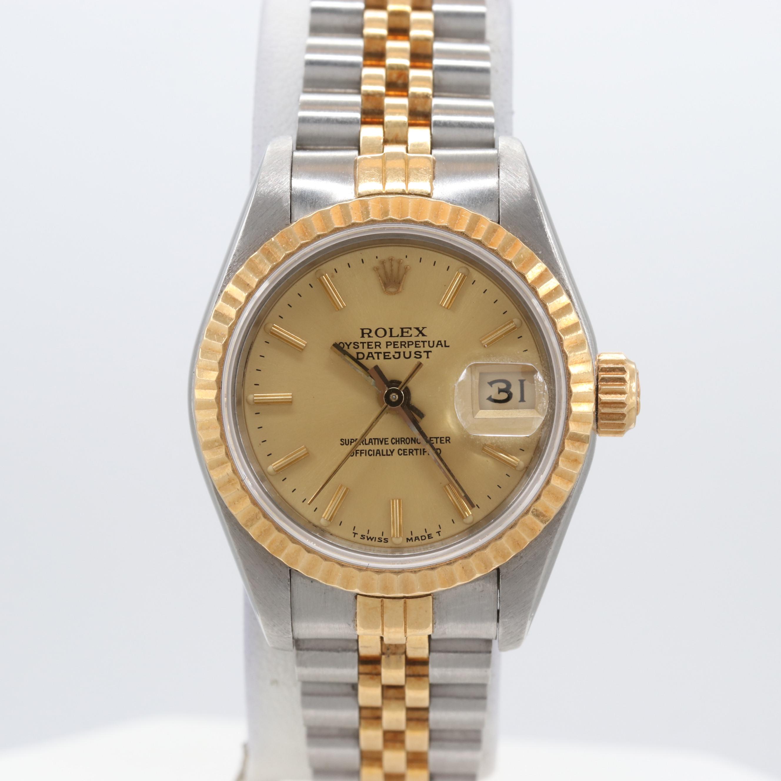 Rolex Stainless Steel and 18K Yellow Gold Datejust Watch 1987