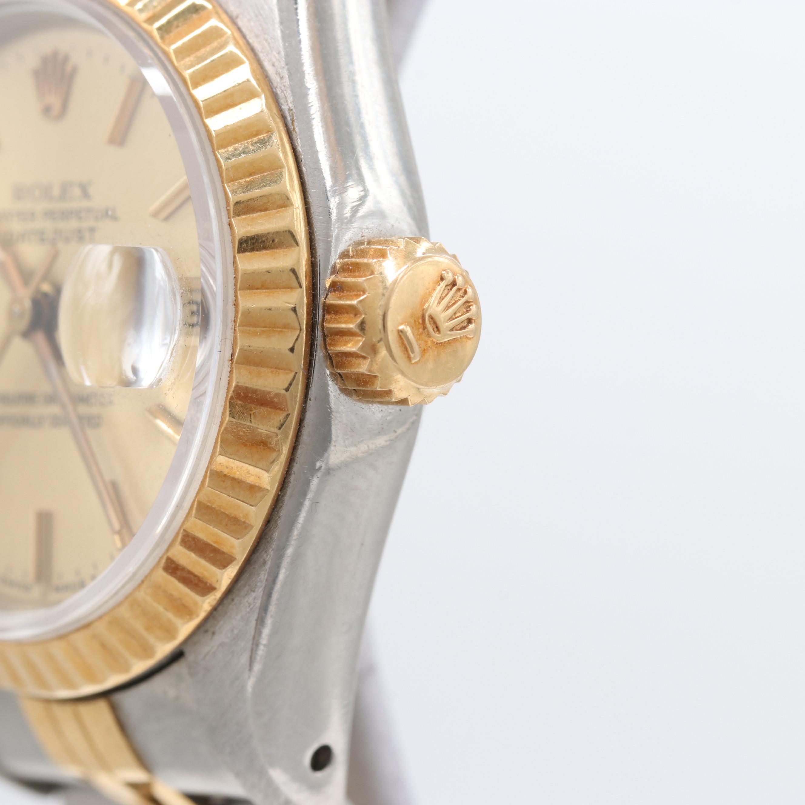 Rolex Stainless Steel and 18K Yellow Gold Datejust Watch 1987