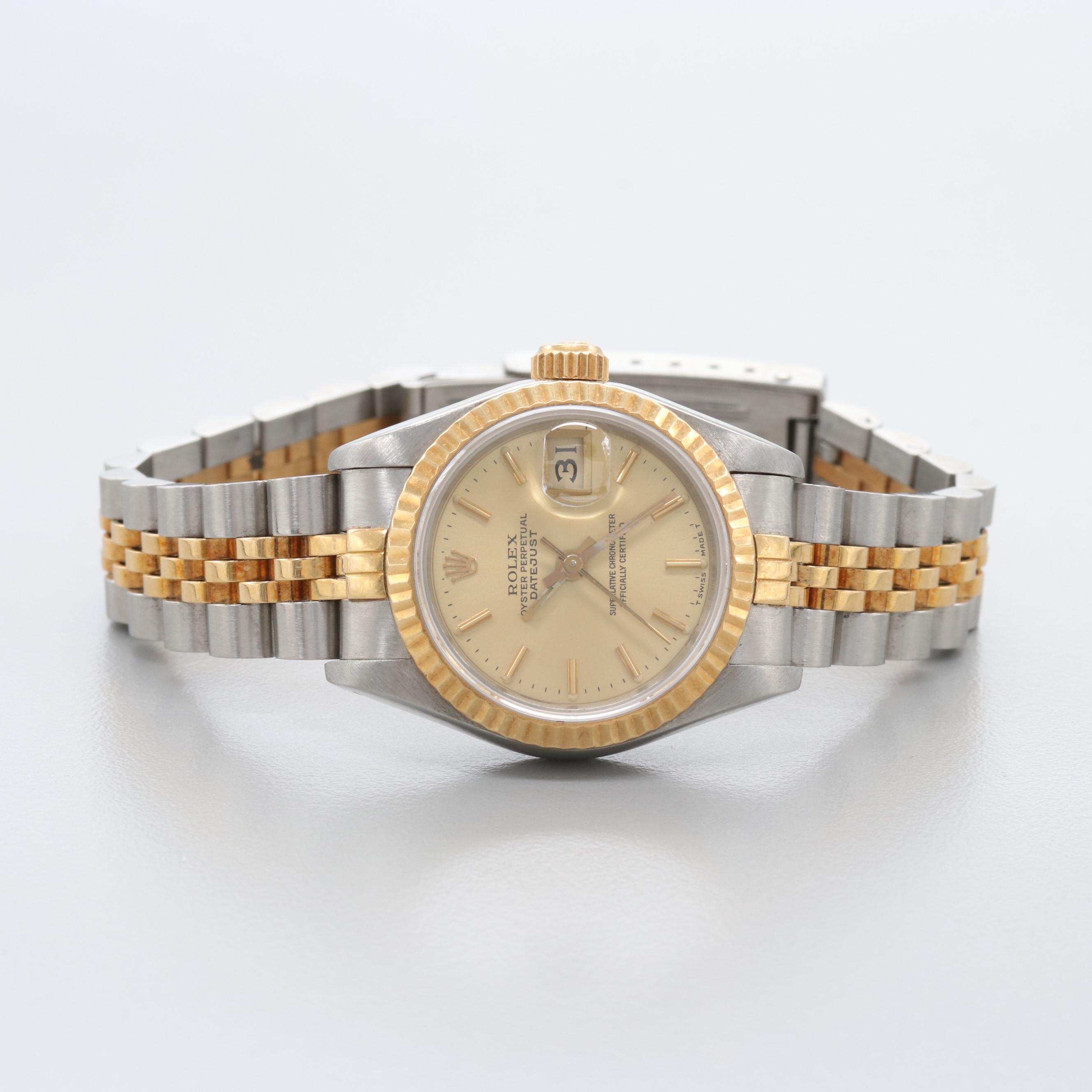 Rolex Stainless Steel and 18K Yellow Gold Datejust Watch 1987