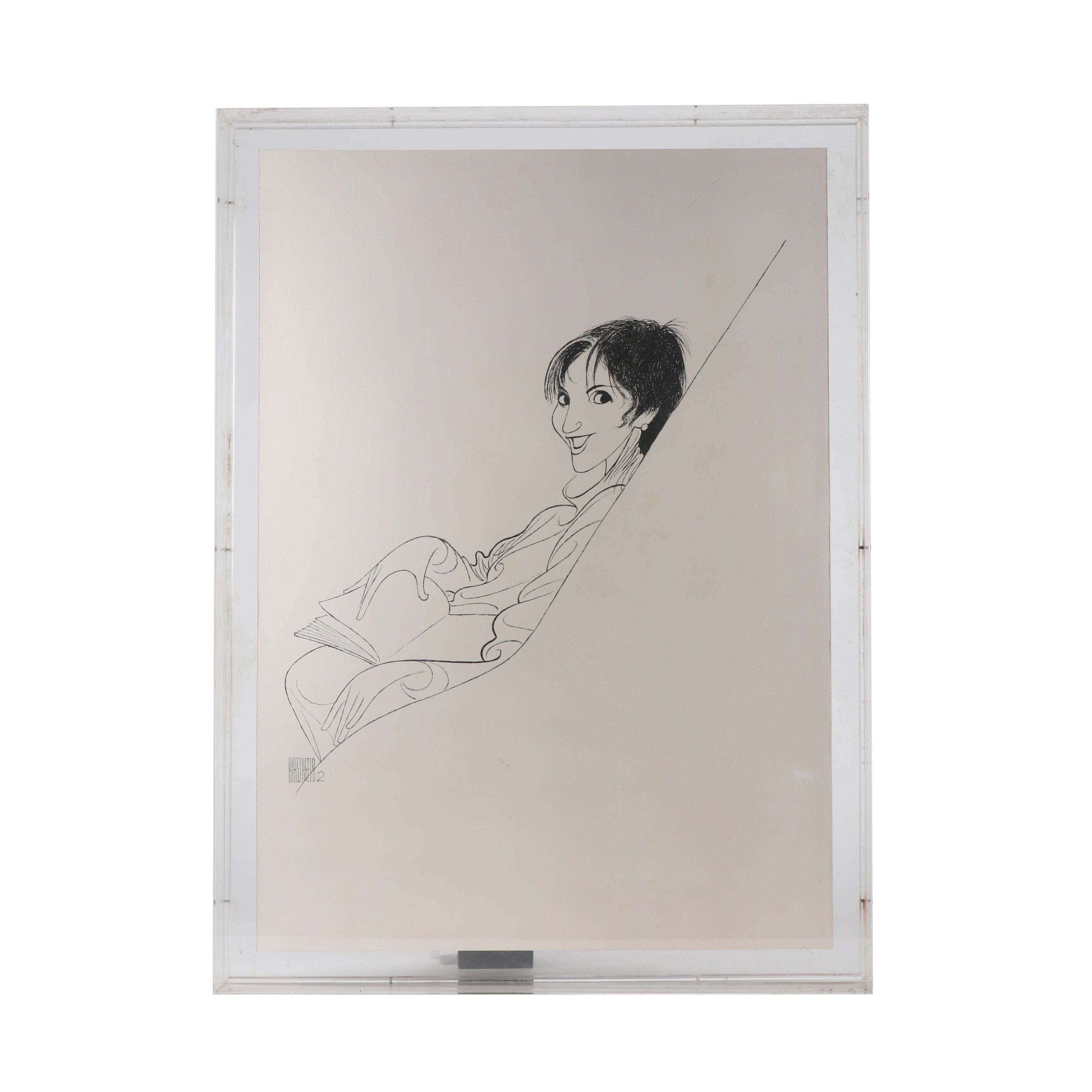 Al Hirschfeld Lithograph of Liza Minnelli
