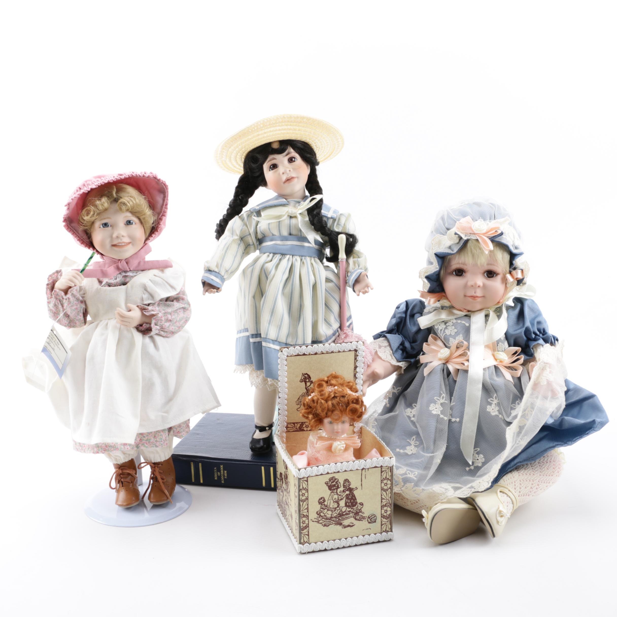 Ashton-Drake Galleries Porcelain Dolls Including "Carrie", 1990s