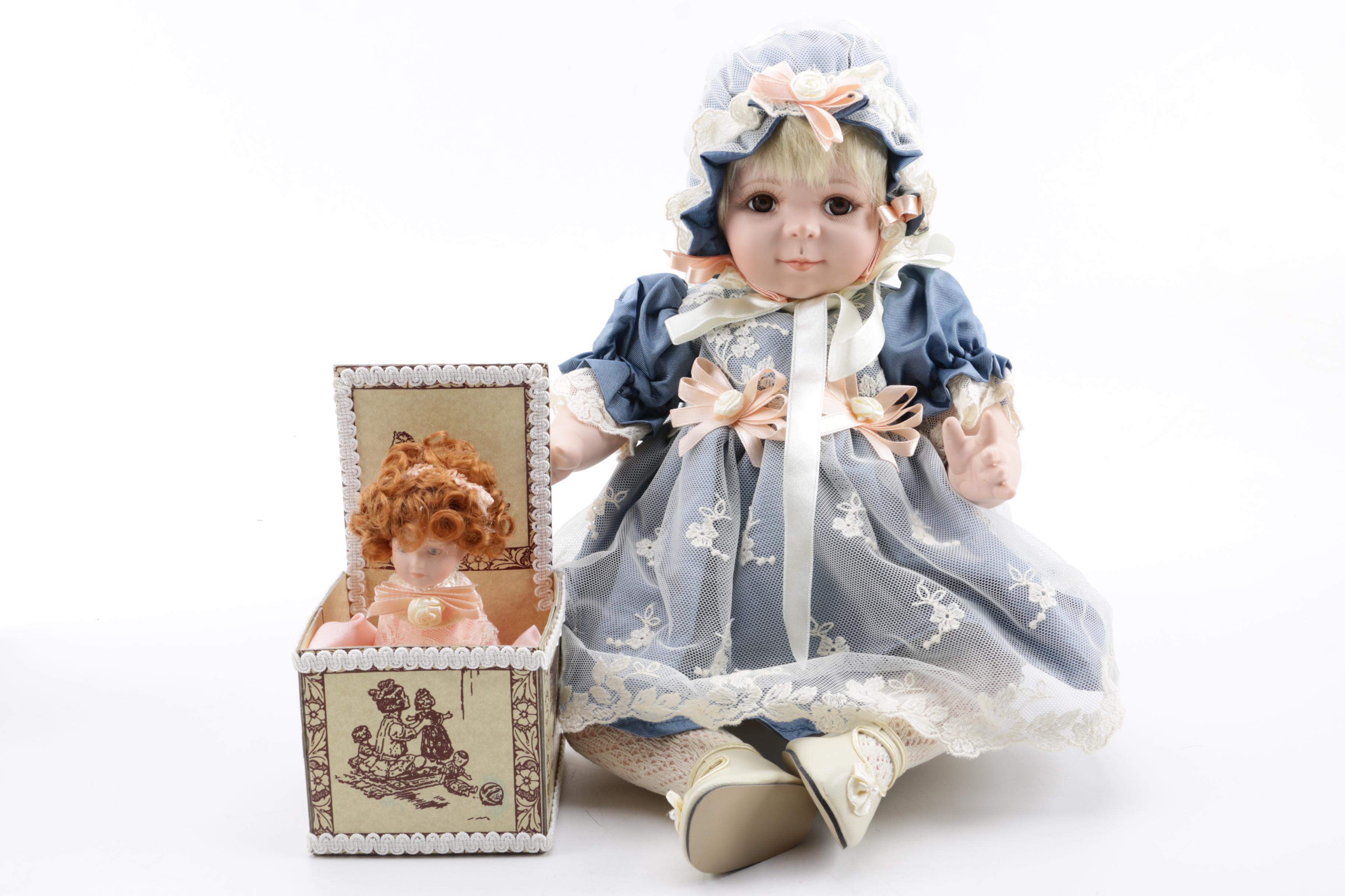 Ashton-Drake Galleries Porcelain Dolls Including "Carrie", 1990s