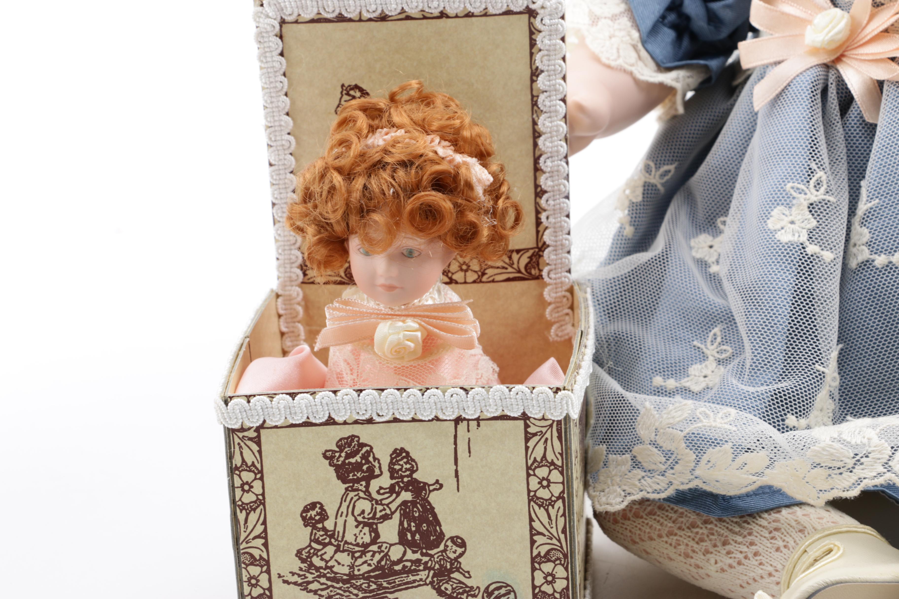 Ashton-Drake Galleries Porcelain Dolls Including "Carrie", 1990s