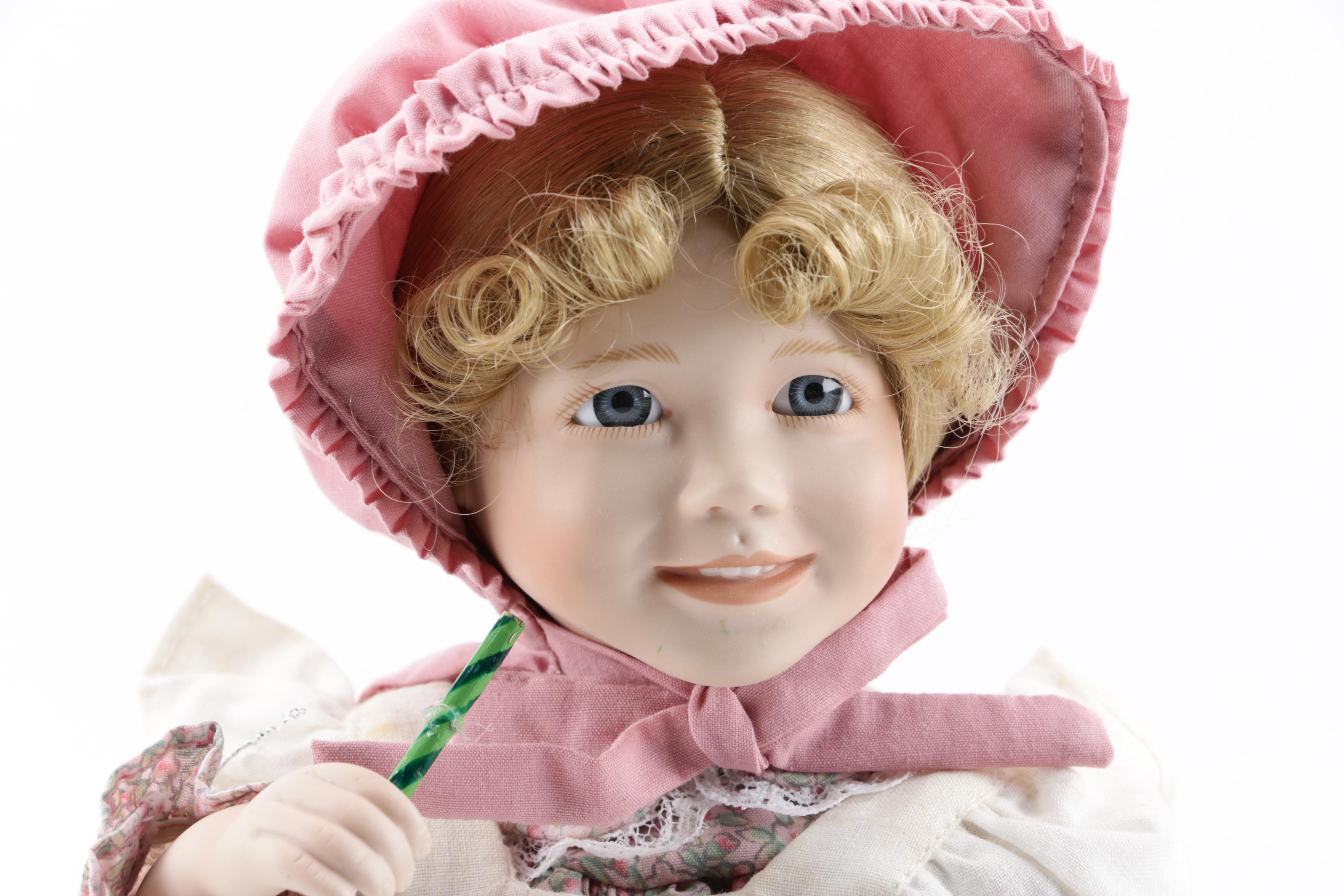 Ashton-Drake Galleries Porcelain Dolls Including "Carrie", 1990s