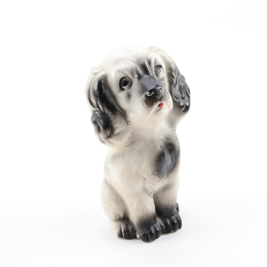Chalkware Dog Figurine