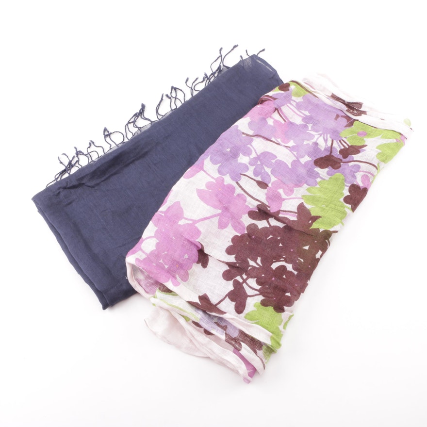 Coccinelle Linen and Silk Blend Scarves