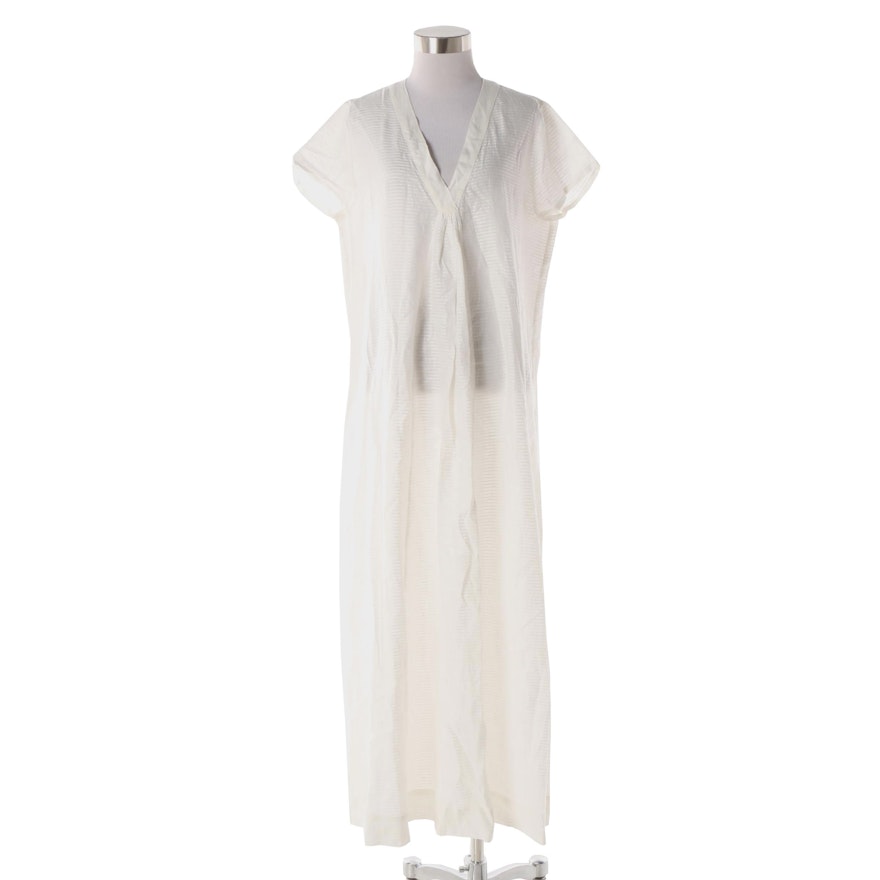 Women's Weekend Max Mara Off-White Linen Short Sleeve Kaftan