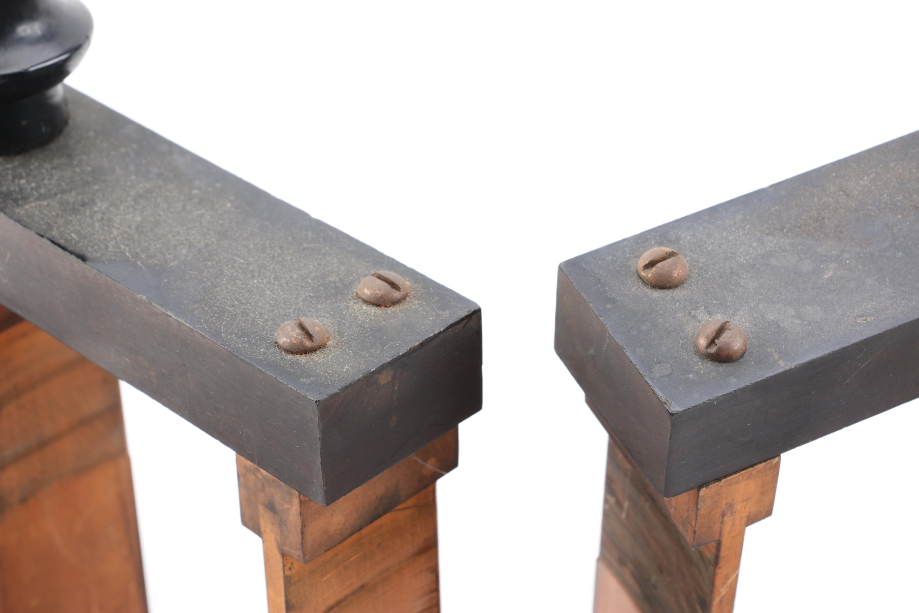 Vintage Trumbull 400 Amp Copper and Slate Electrical Switches