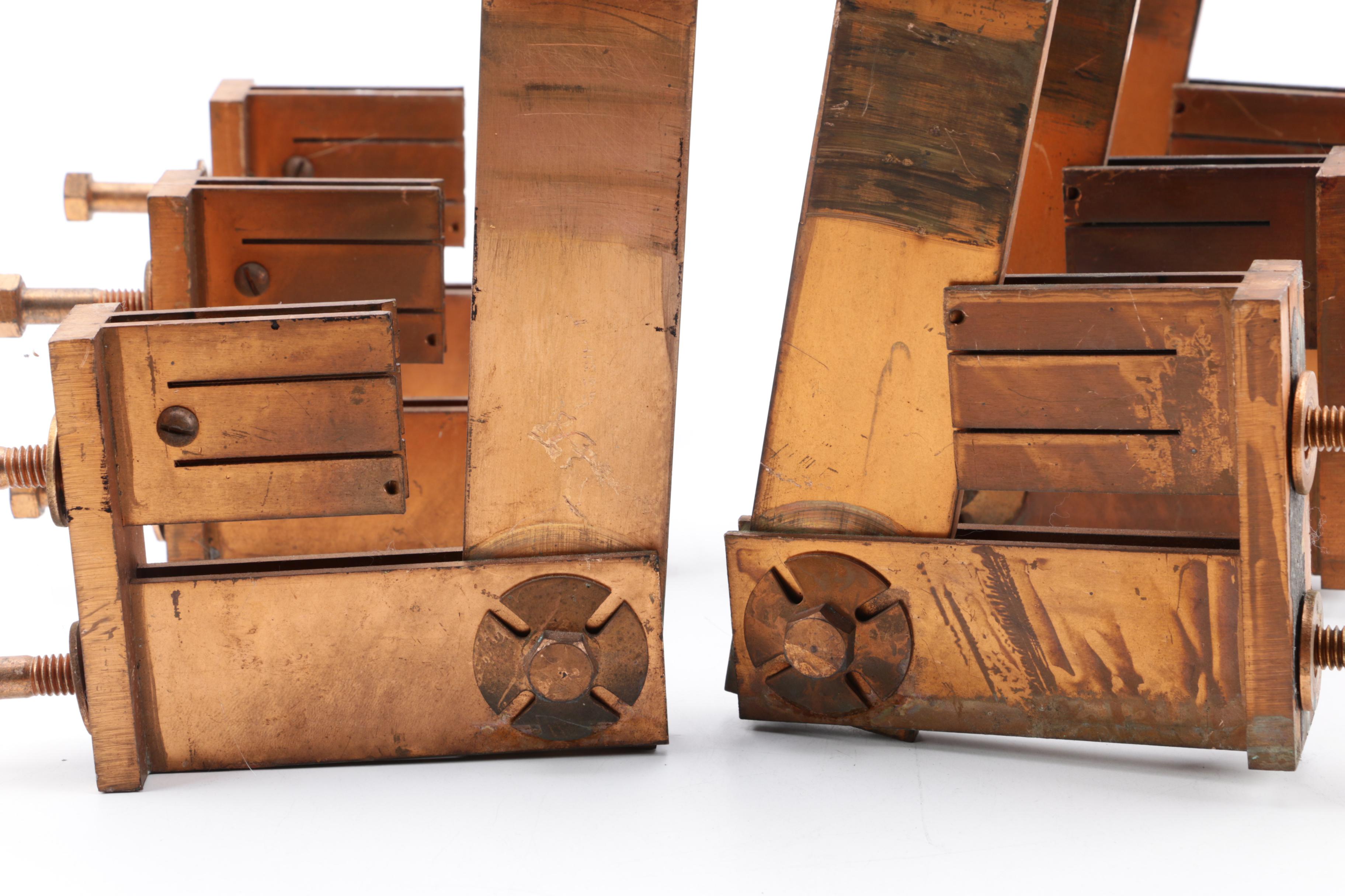 Vintage Trumbull 400 Amp Copper and Slate Electrical Switches