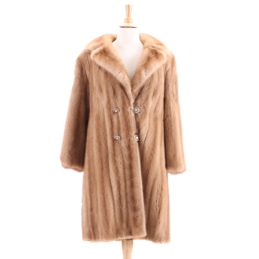 Vintage Heimann's Pastel Mink Fur Coat