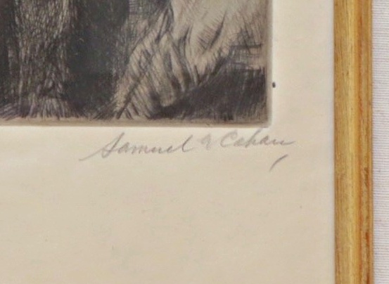 Samuel Cahan Engraving "The Torah"