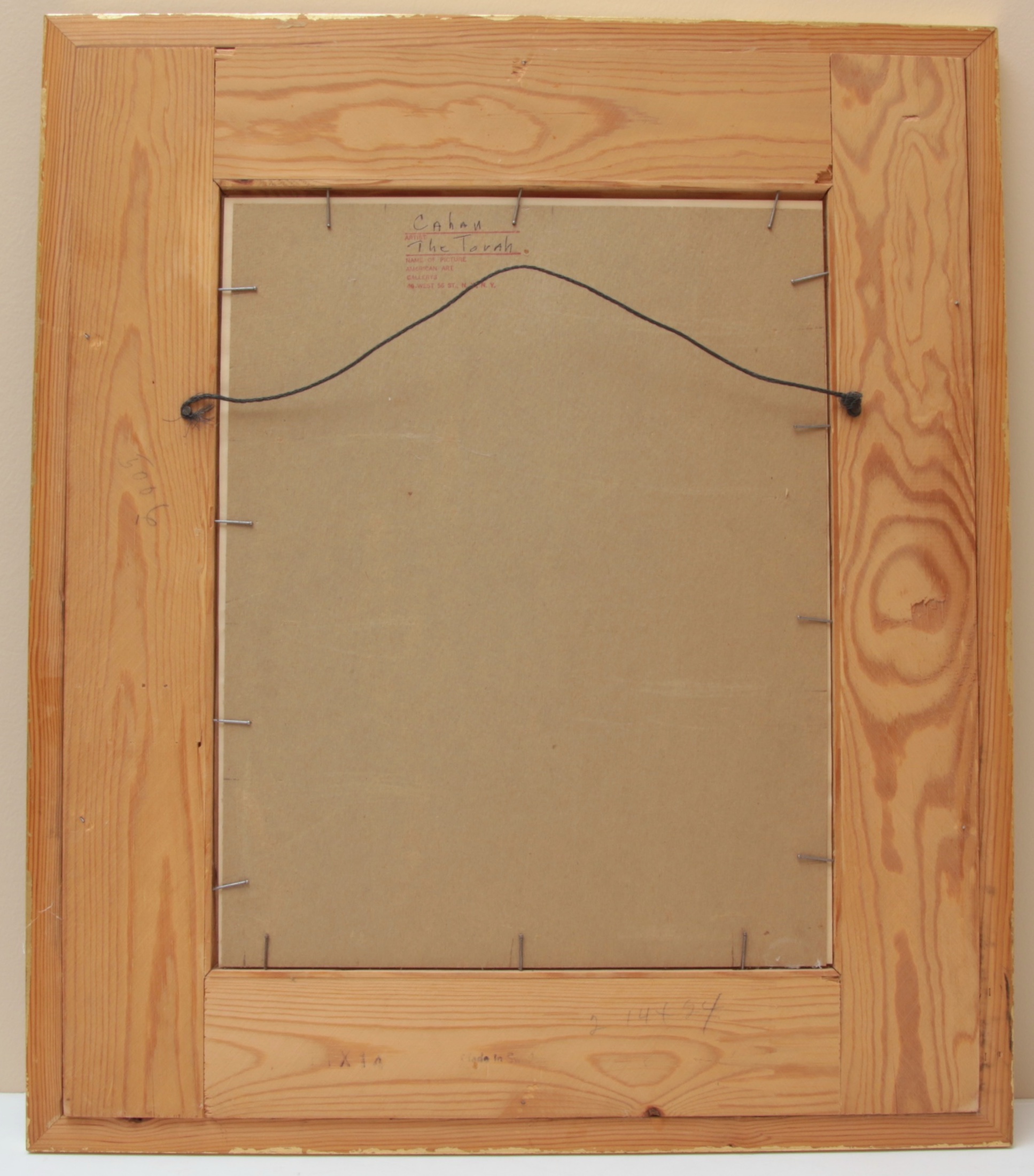 Samuel Cahan Engraving "The Torah"