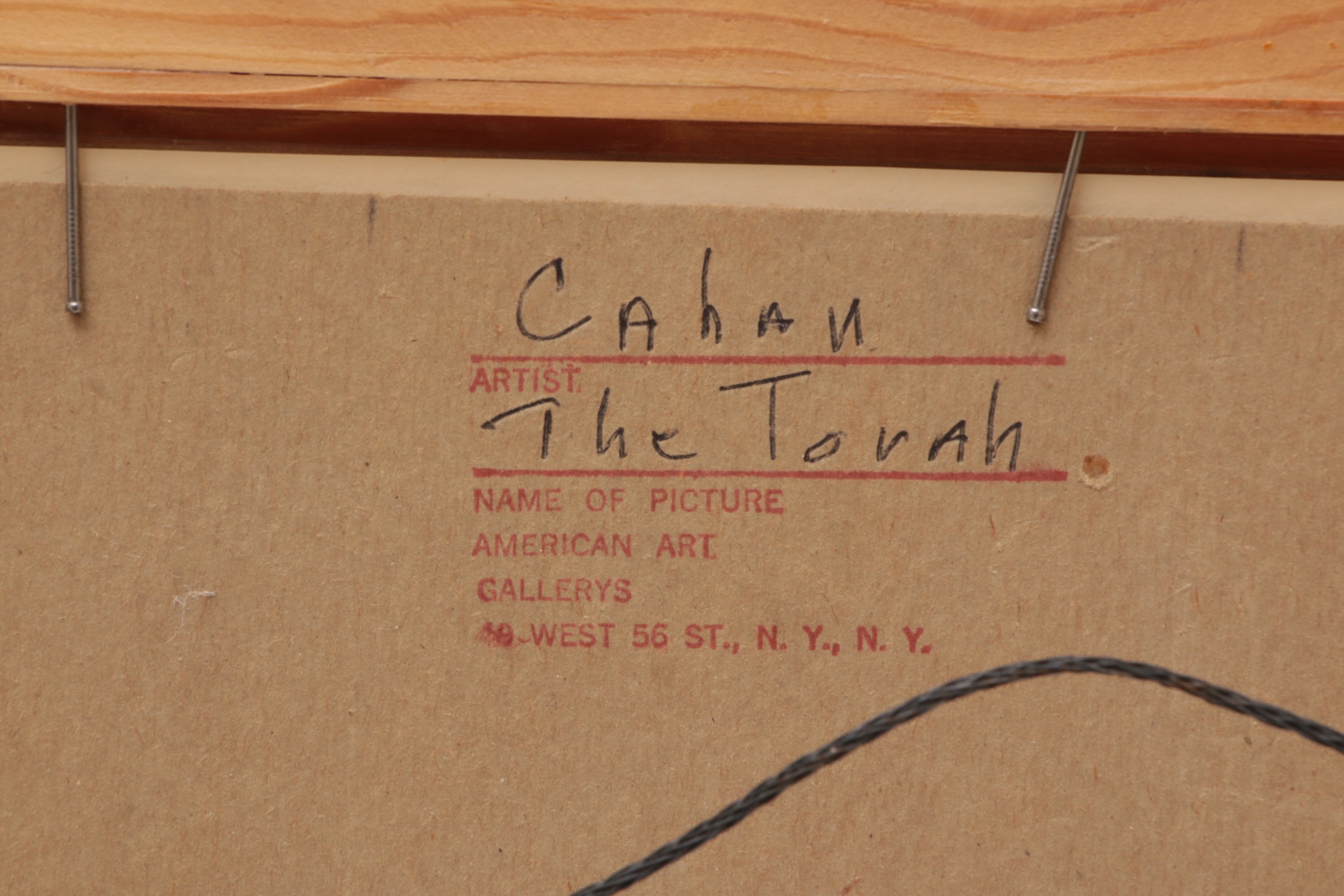 Samuel Cahan Engraving "The Torah"