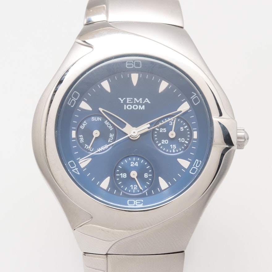 Yema Model YA242 Multi-Function Quartz Wristwatch