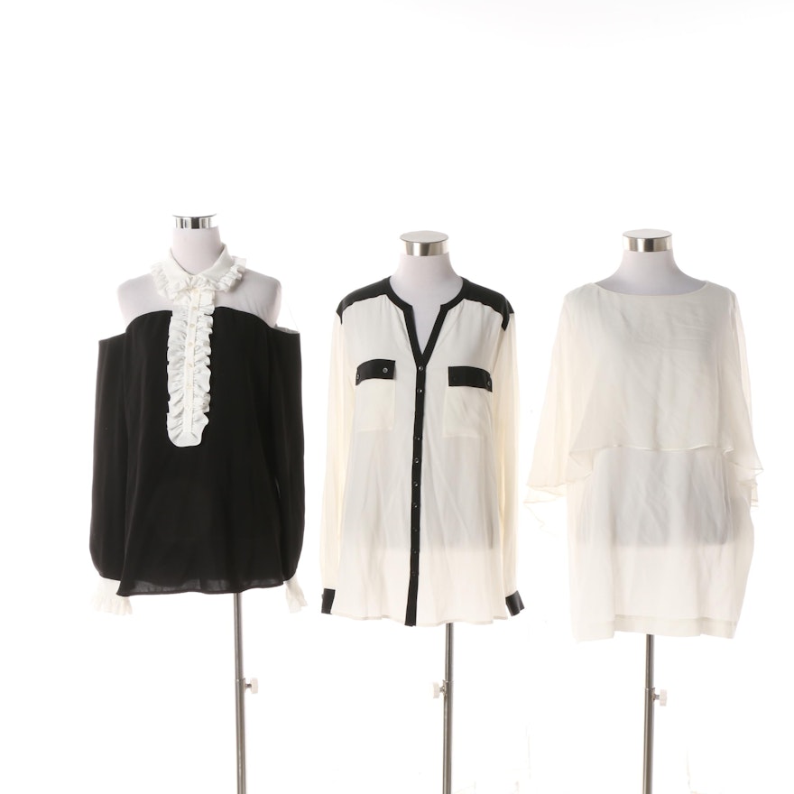 Women's Anne Fontaine Black and White Blouses