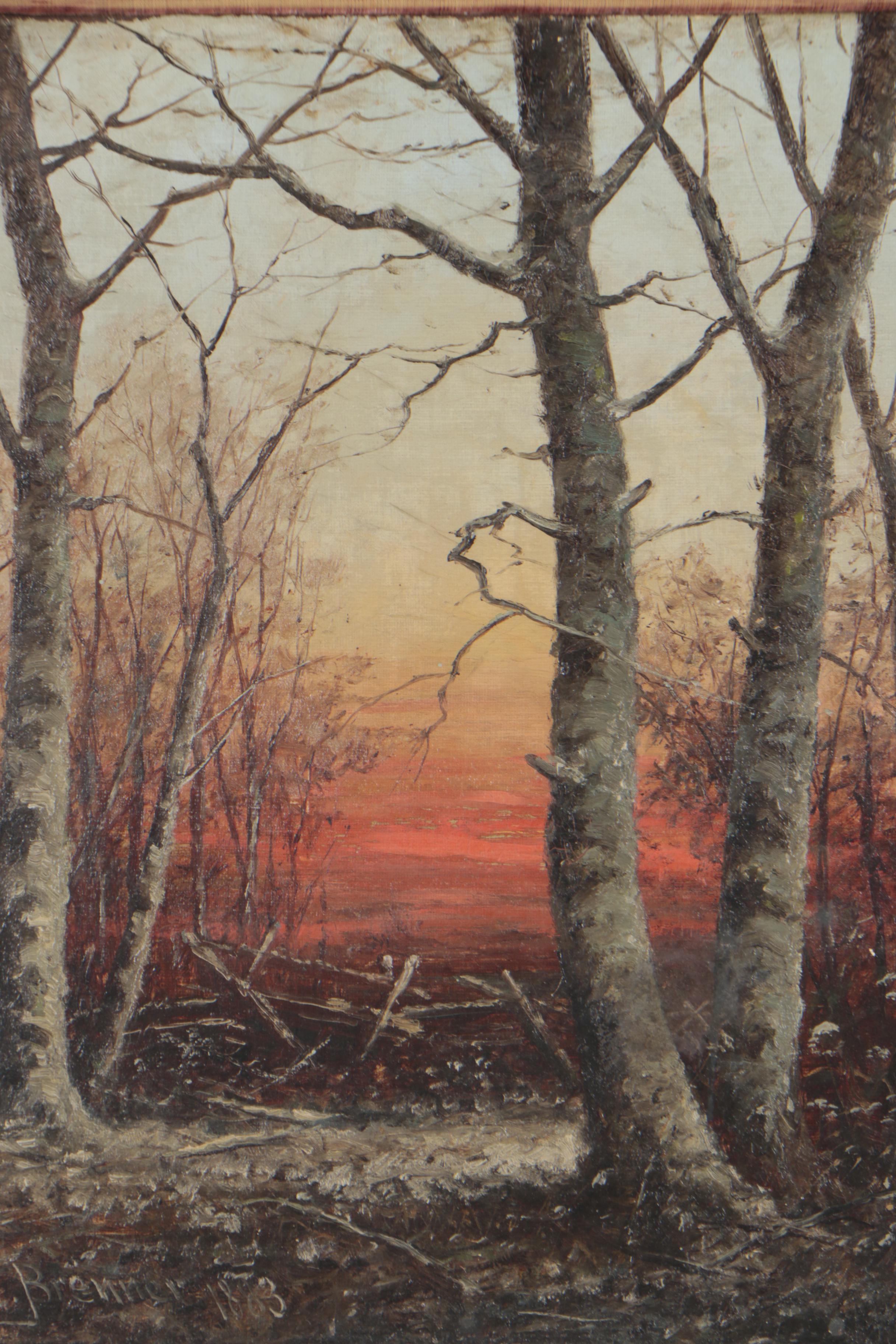 Carl C. Brenner 1883 Oil Painting