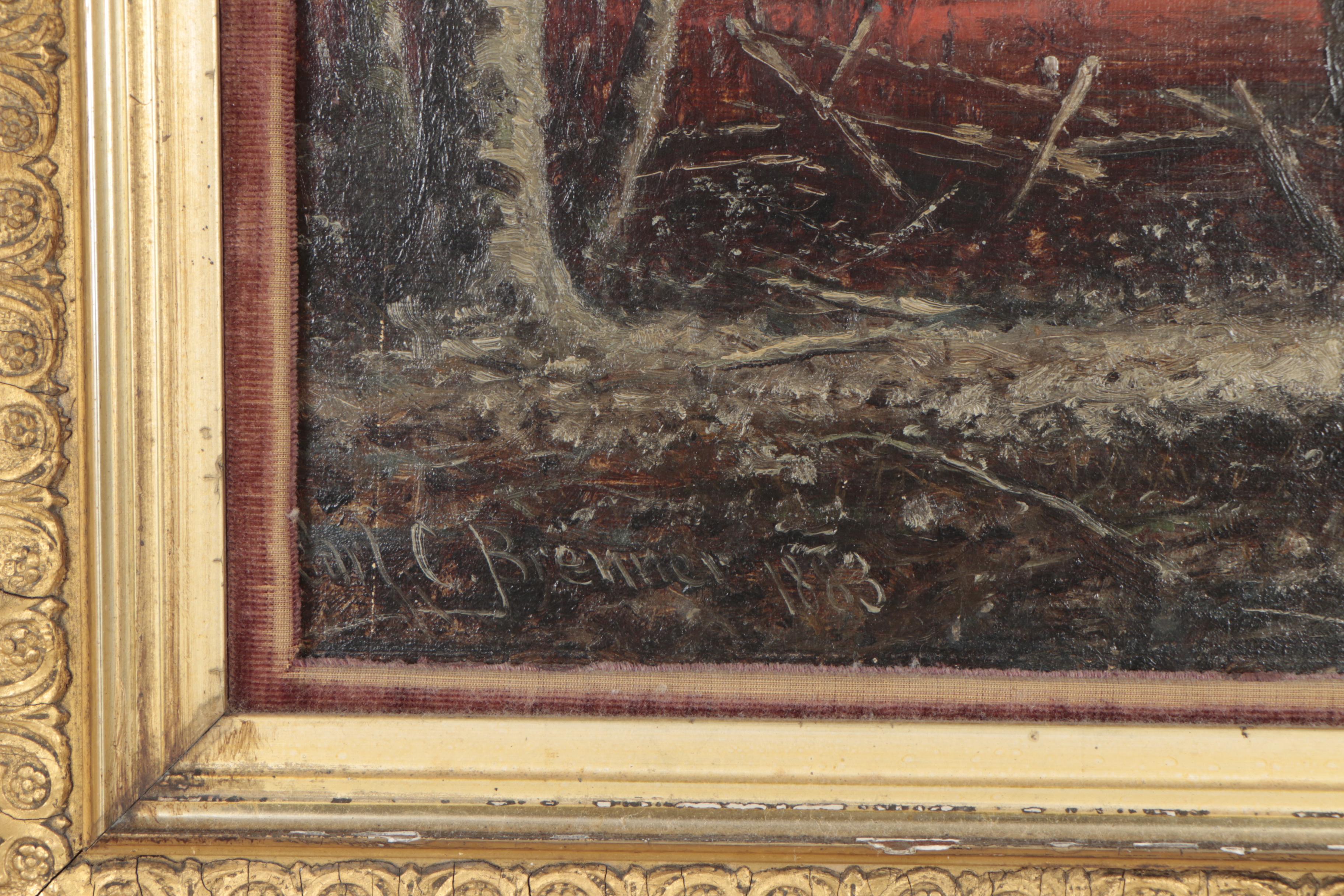 Carl C. Brenner 1883 Oil Painting