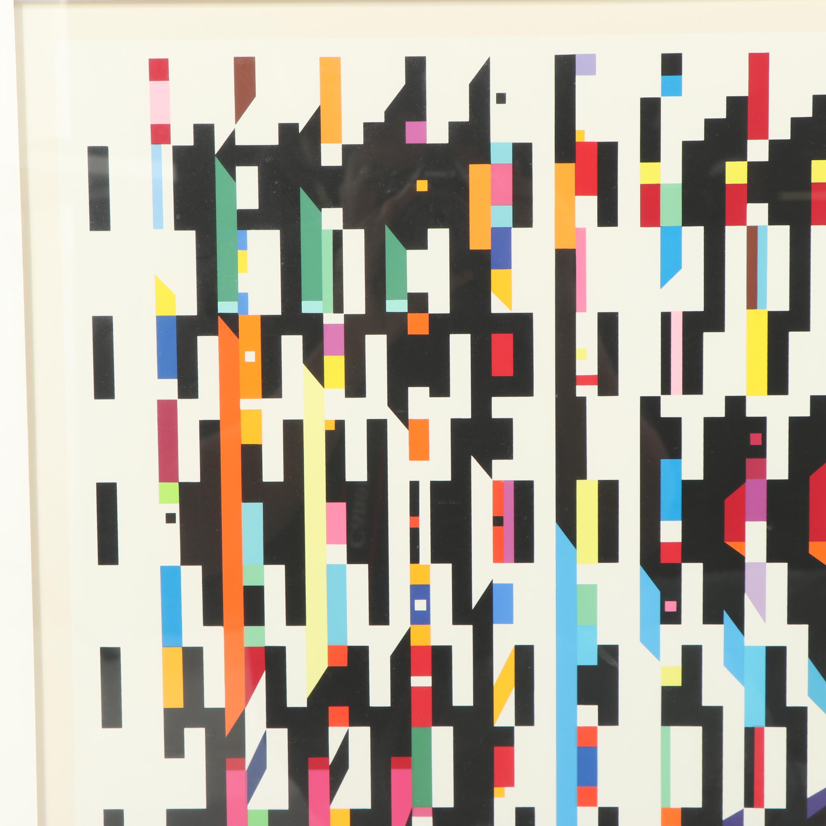 Yaacov Agam Serigraph from the "Hommage a G.B." Series