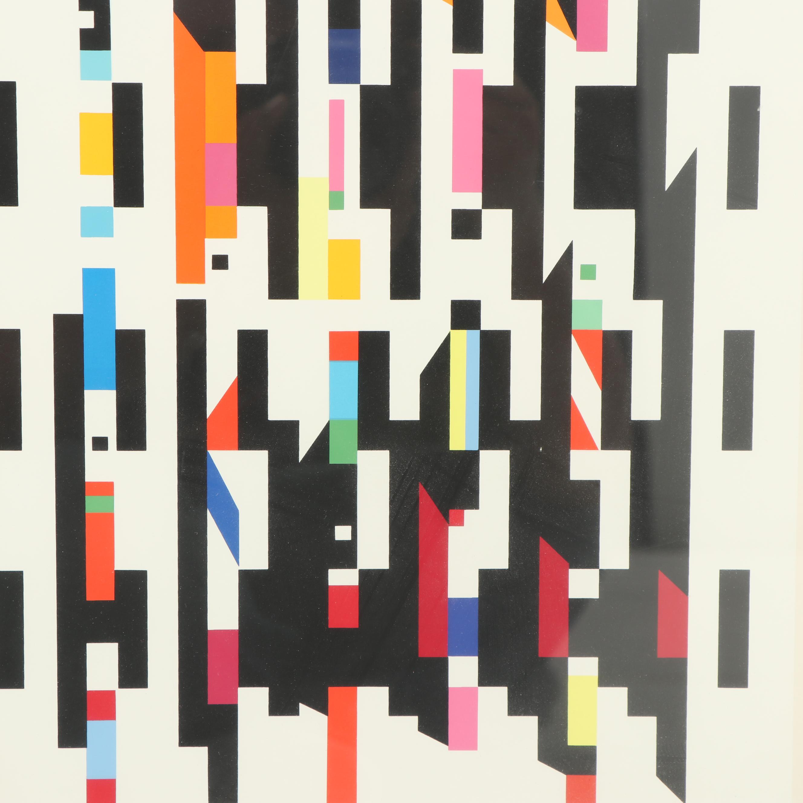 Yaacov Agam Serigraph from the "Hommage a G.B." Series