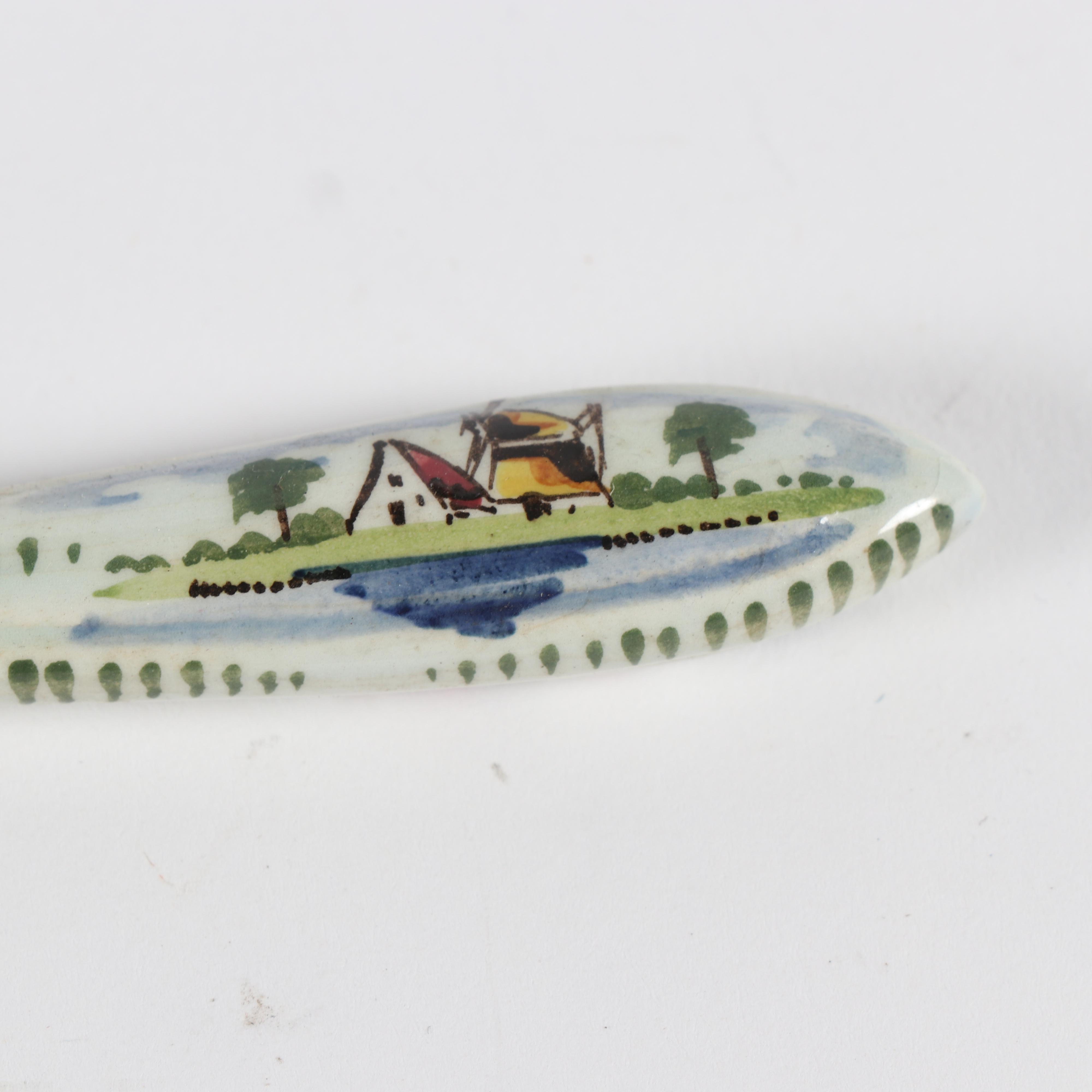 Delft Elesva Hand-Painted Polychrome Earthenware Knife Set