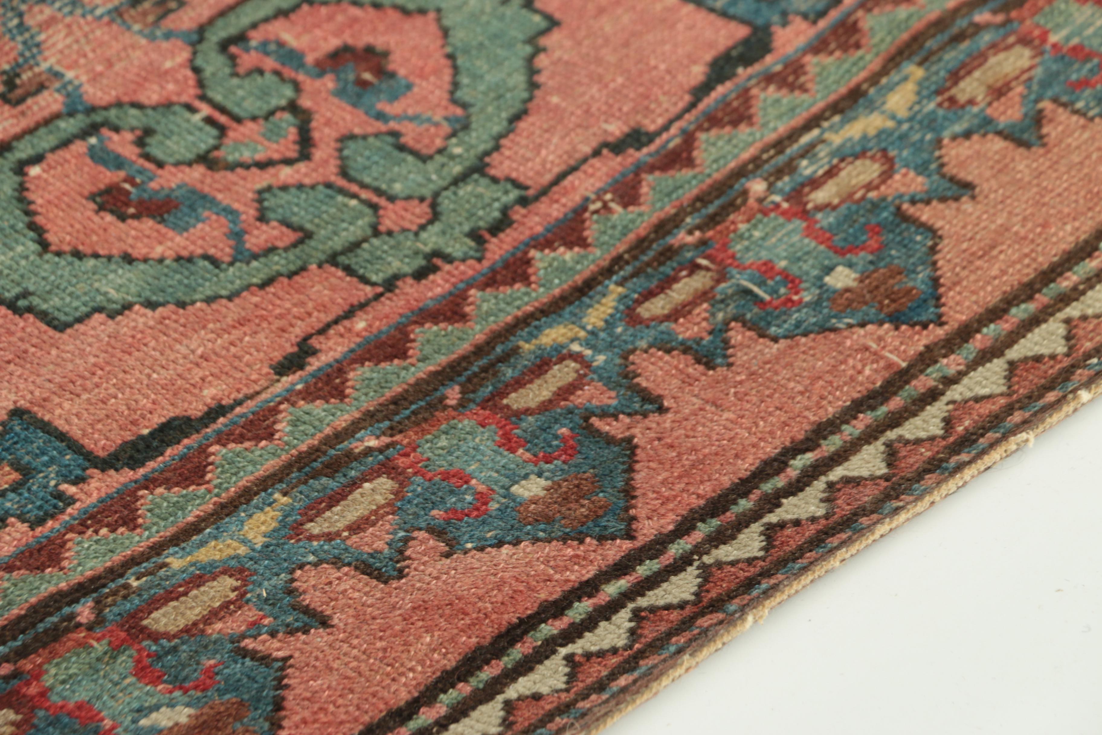 Semi-Antique Hand-Knotted Caucasian Shirvan Wool Rug