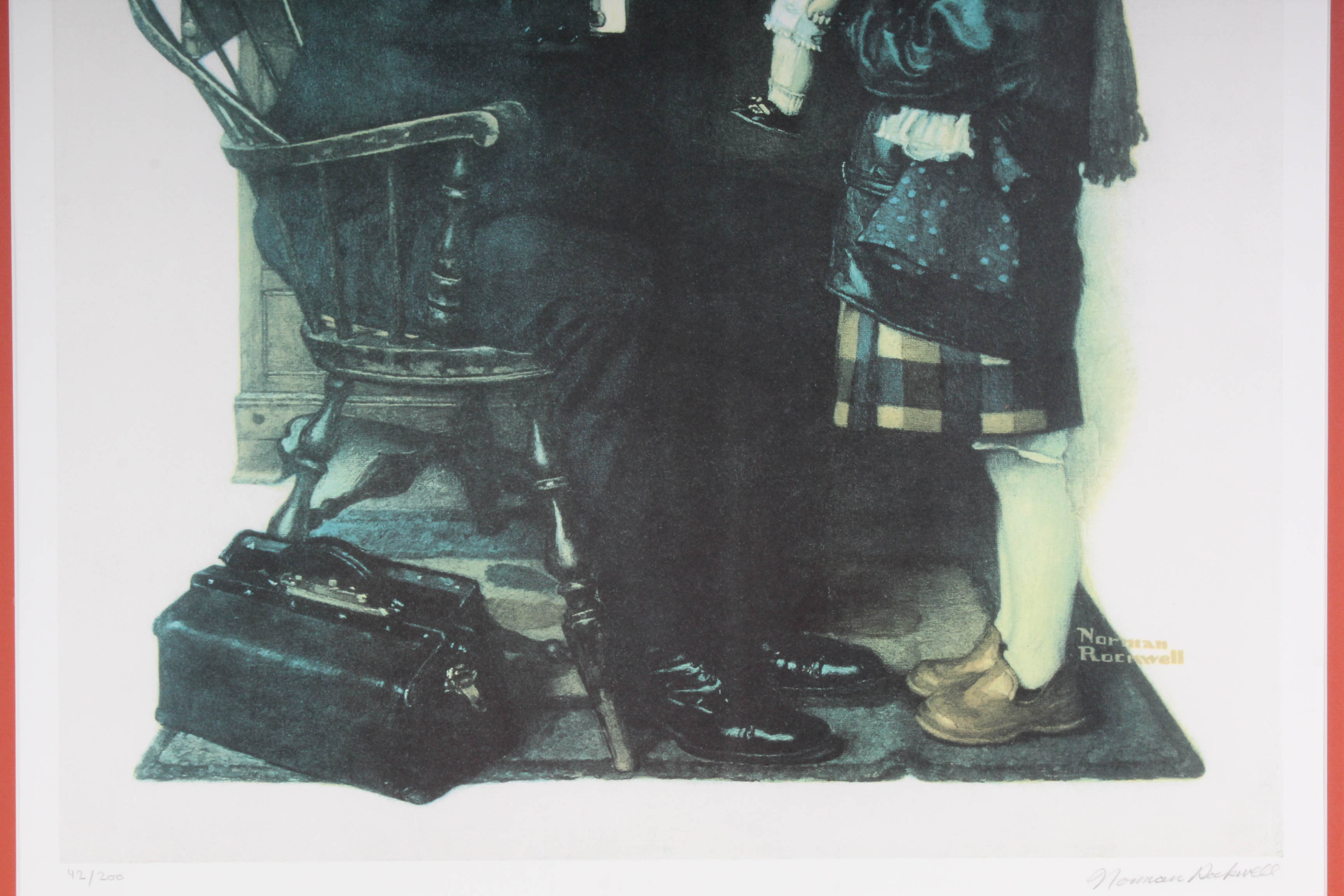 Norman Rockwell Limited Edition Collotype "The Doctor and The Doll"
