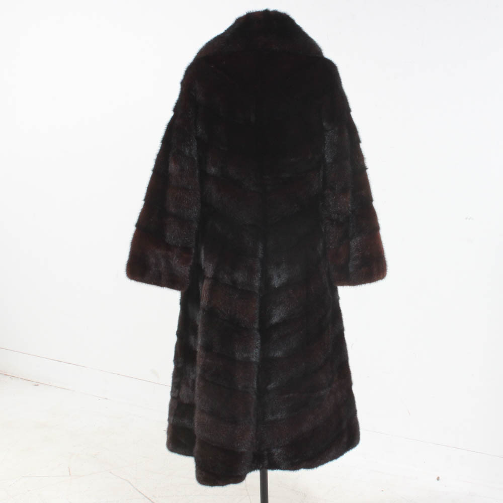 Vintage Mahogany Mink Fur Coat