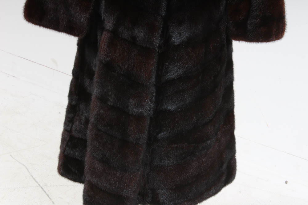 Vintage Mahogany Mink Fur Coat