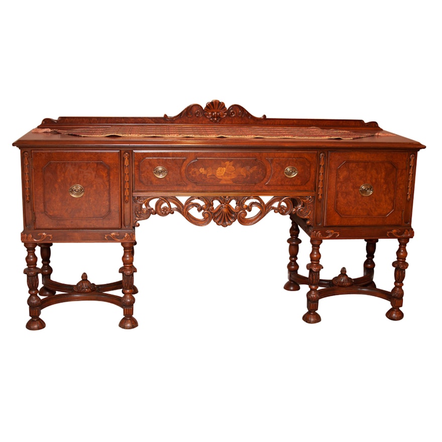 William and Mary Style Maple Sideboard by Berkey & Gay