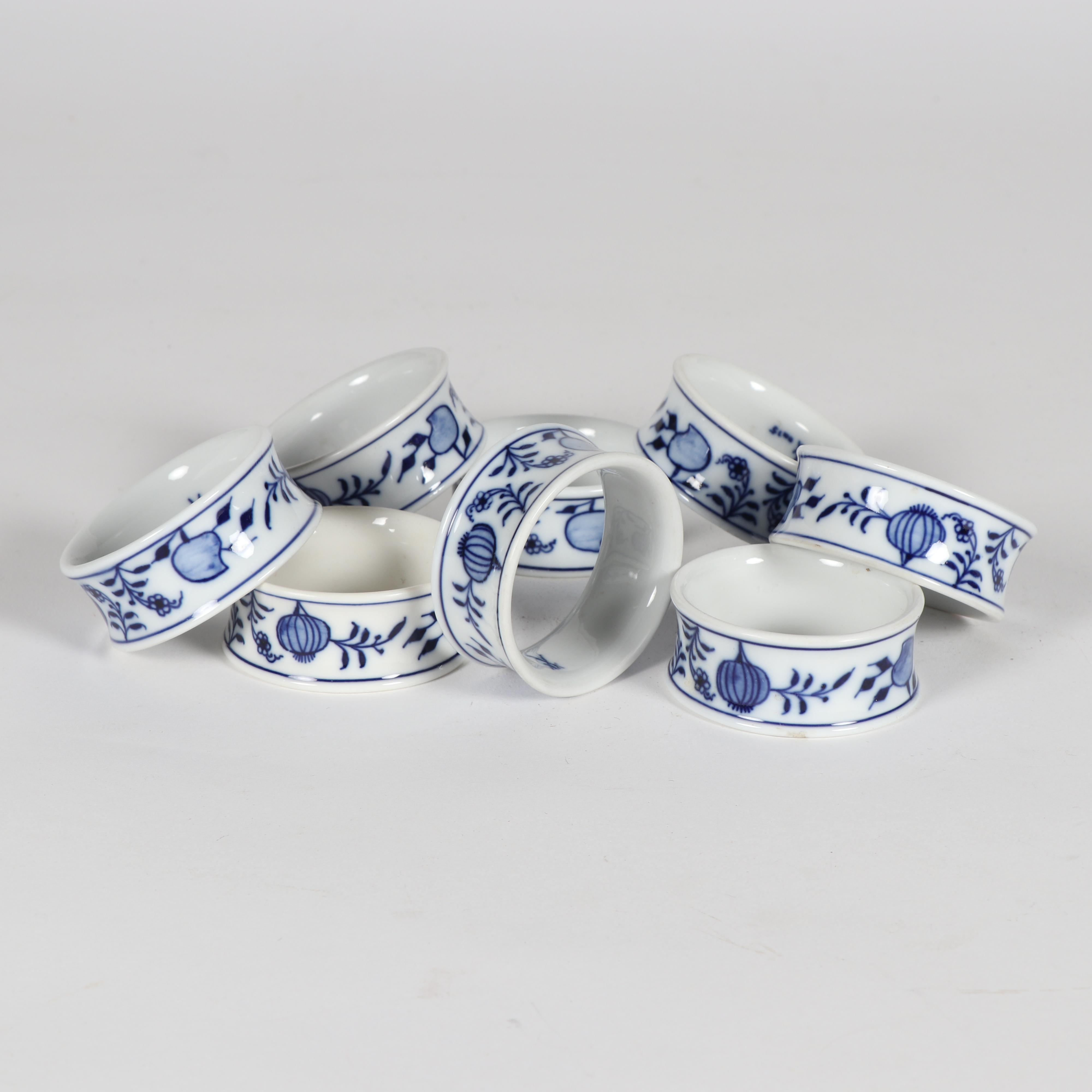 Meissen "Blue Onion" Porcelain Napkin Rings