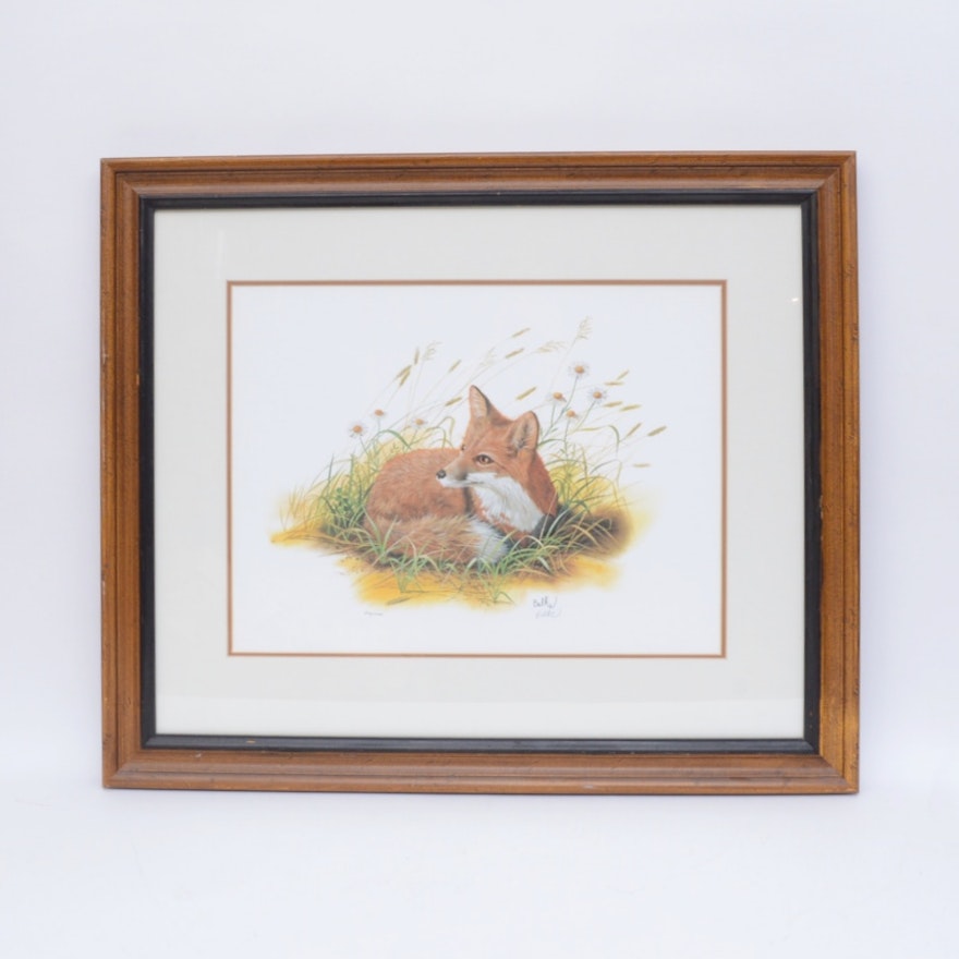 Don Balke Limited Edition Offset Lithograph"Red Fox Pup"