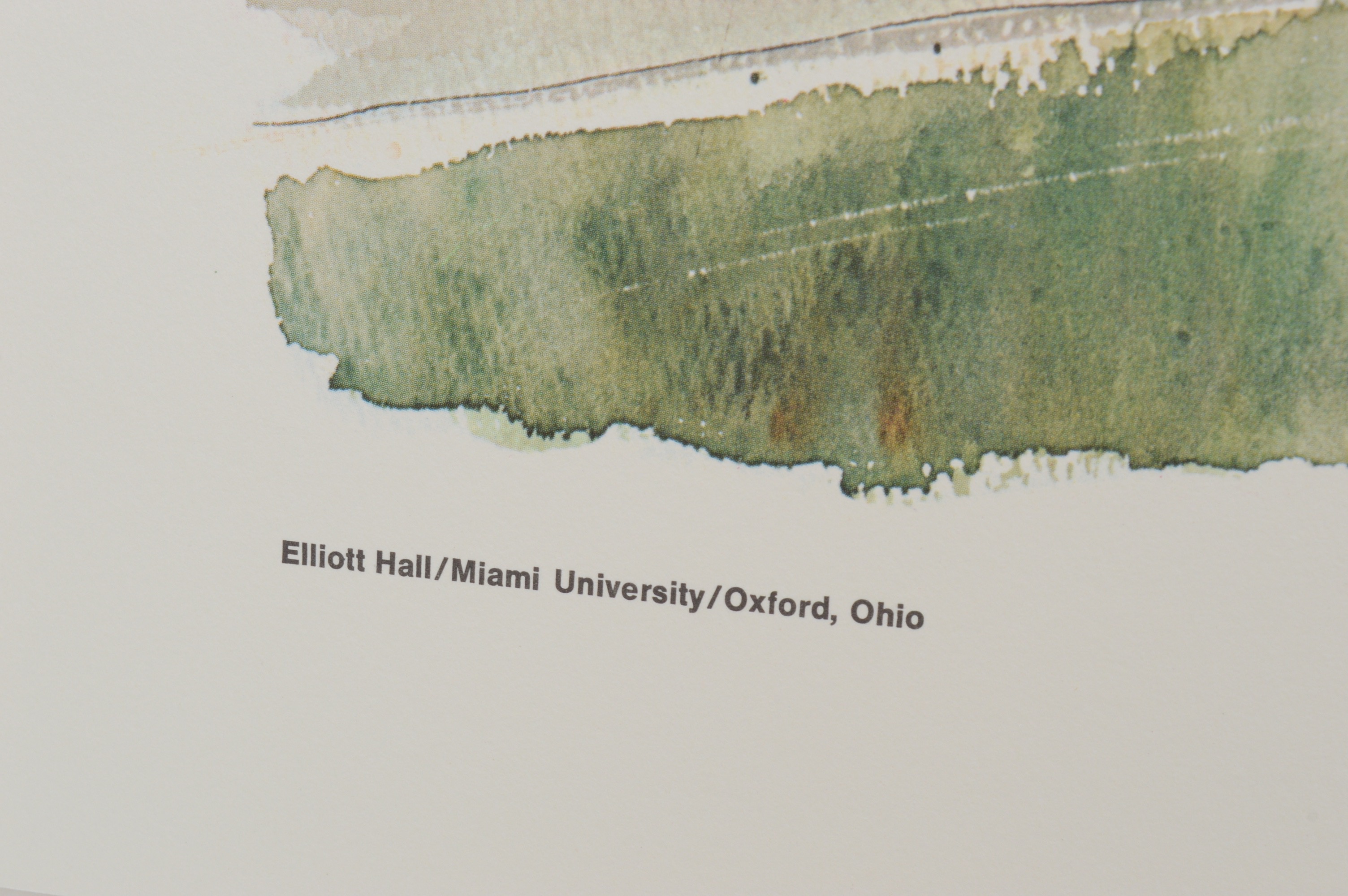 Two Miami University Prints "Elliott Hall" and "Upham Hall"