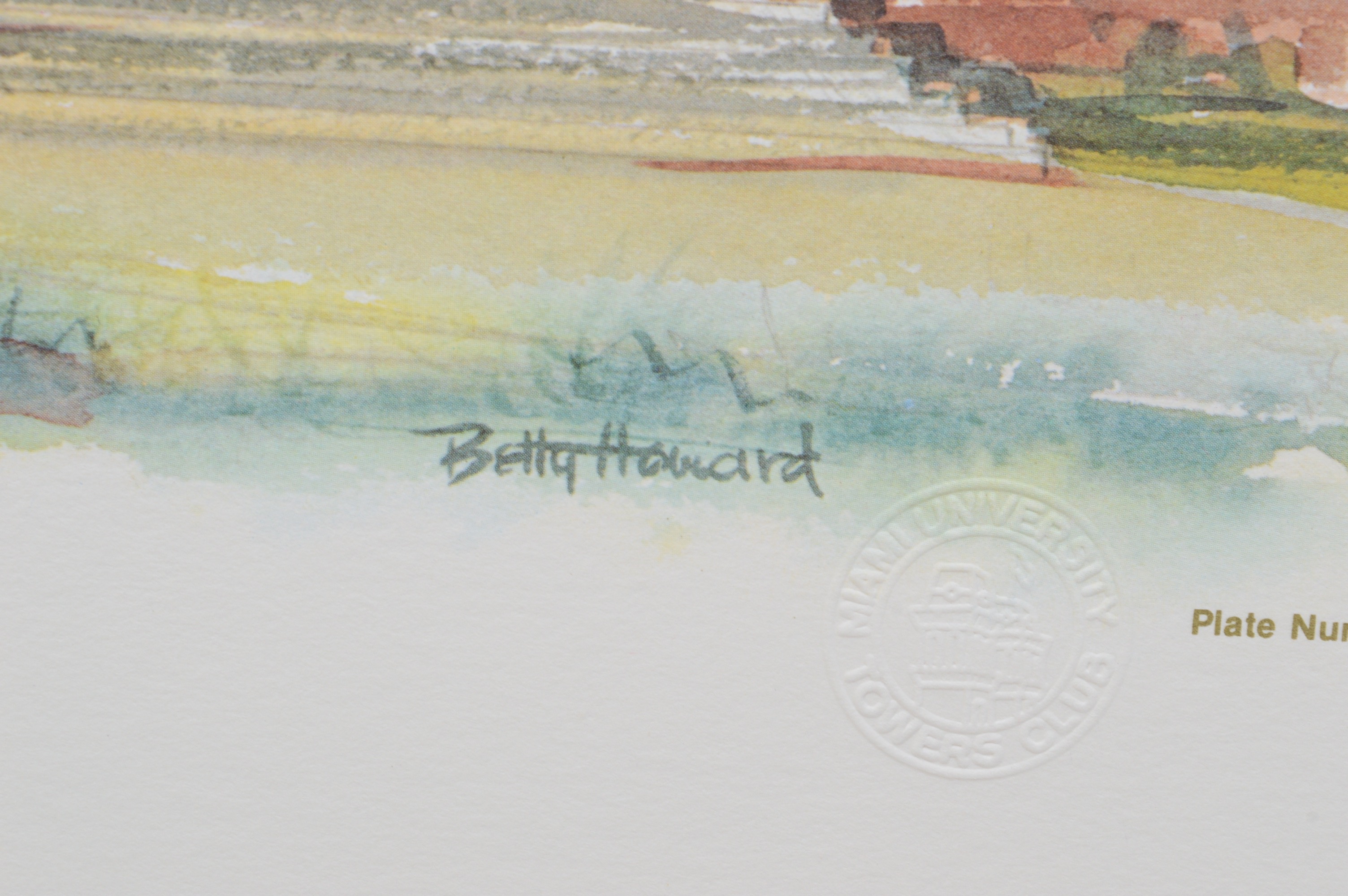 Two Miami University Prints "Elliott Hall" and "Upham Hall"