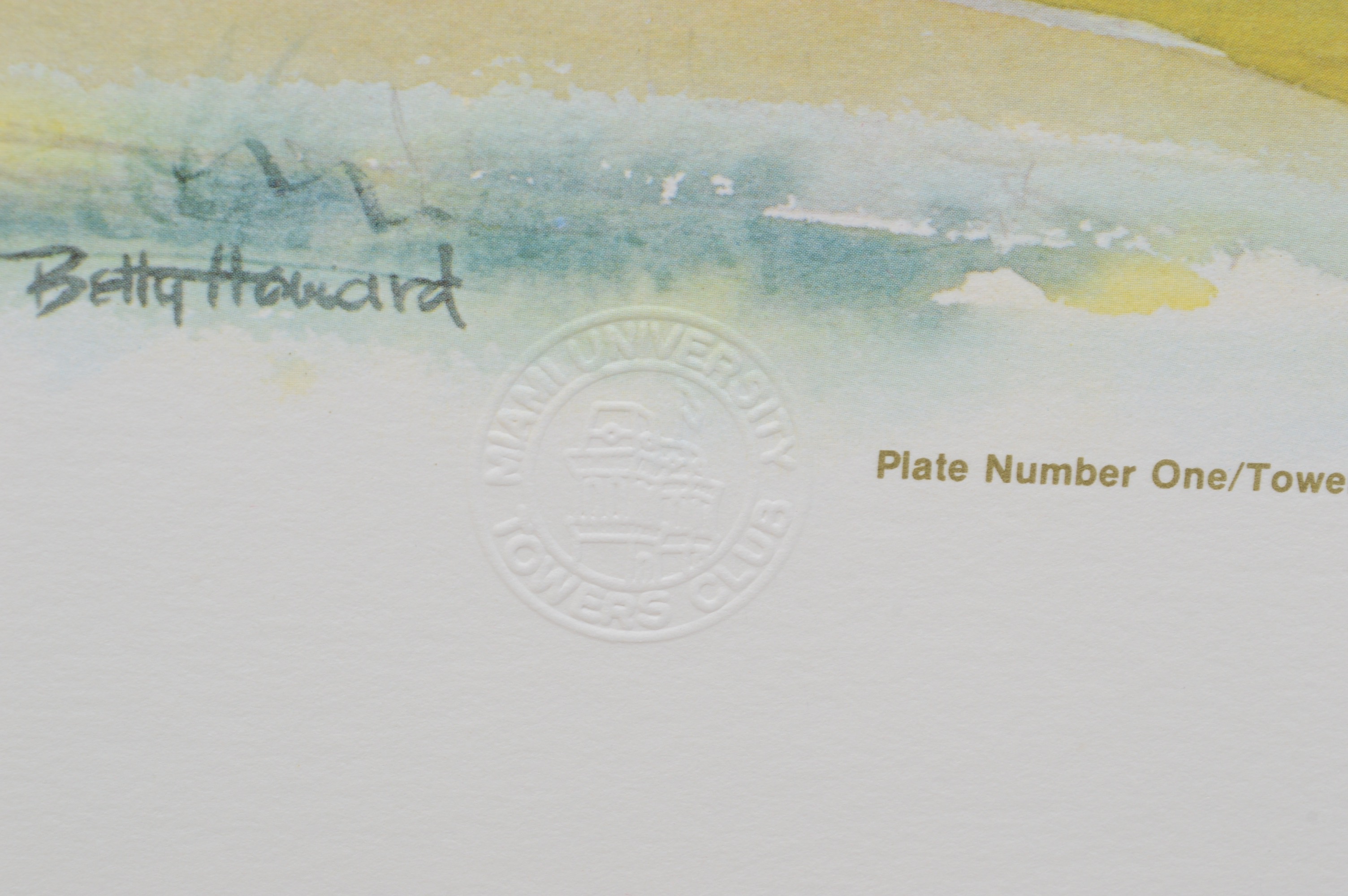 Two Miami University Prints "Elliott Hall" and "Upham Hall"