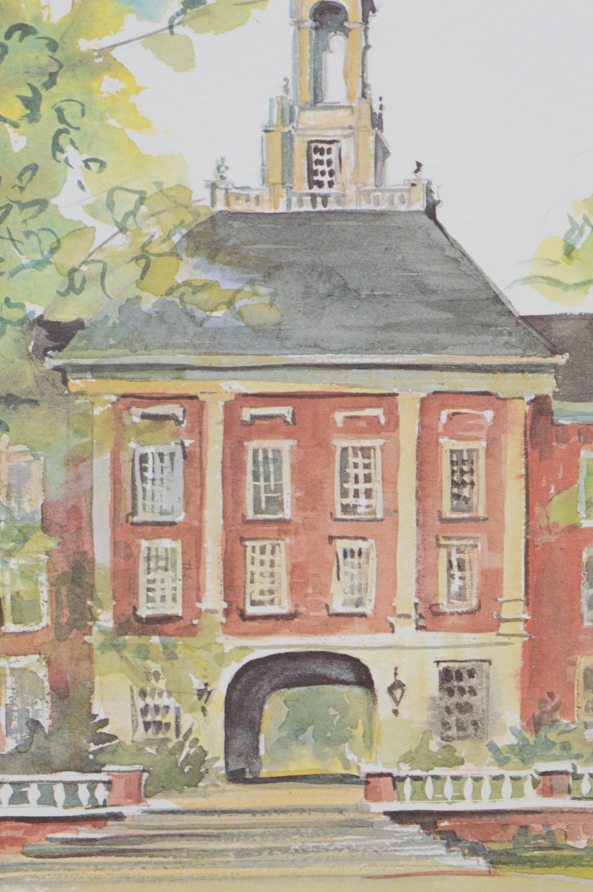 Two Miami University Prints "Elliott Hall" and "Upham Hall"