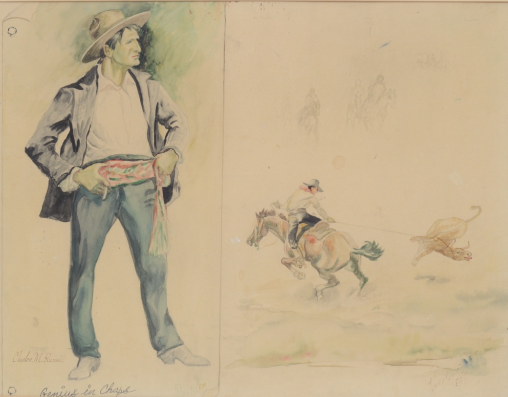 Vern Parker Watercolor Painting of Charles Russell