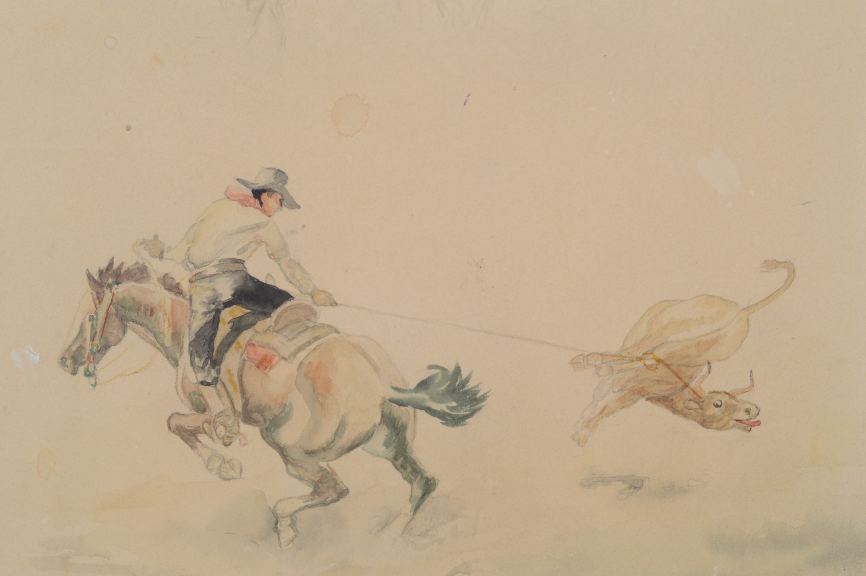 Vern Parker Watercolor Painting of Charles Russell