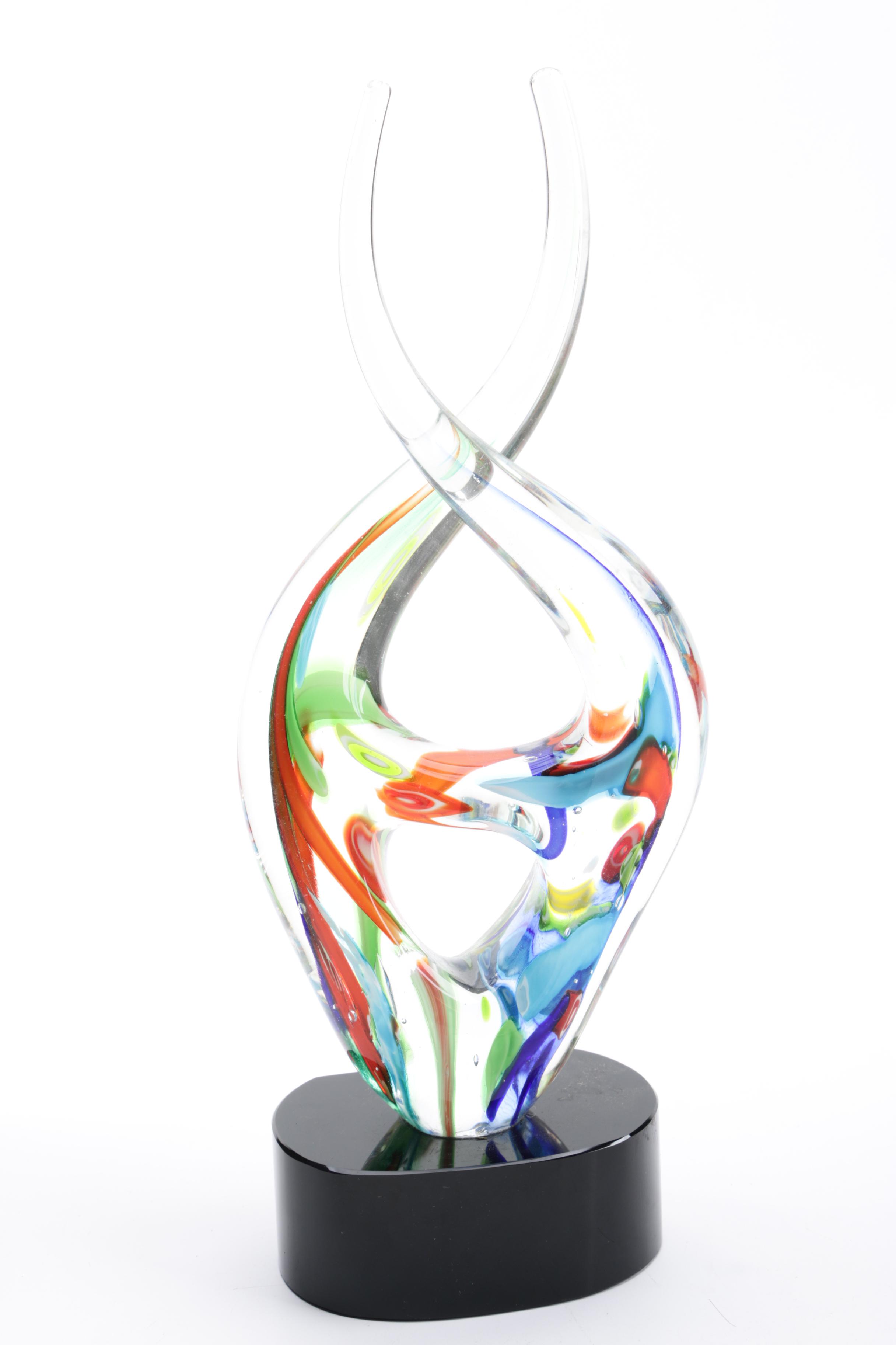 Abstract Glass Sculptures, Late 20th Century