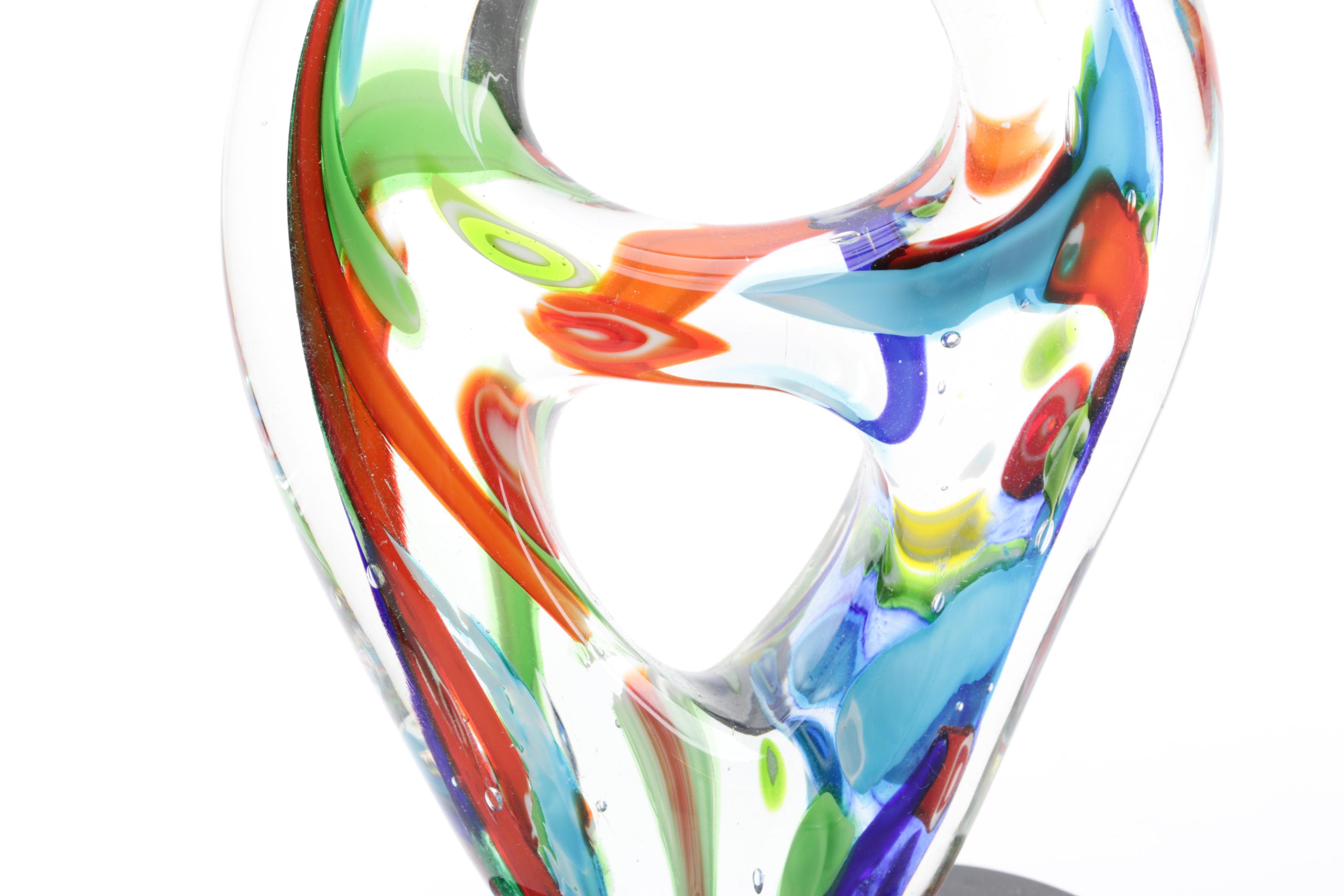 Abstract Glass Sculptures, Late 20th Century